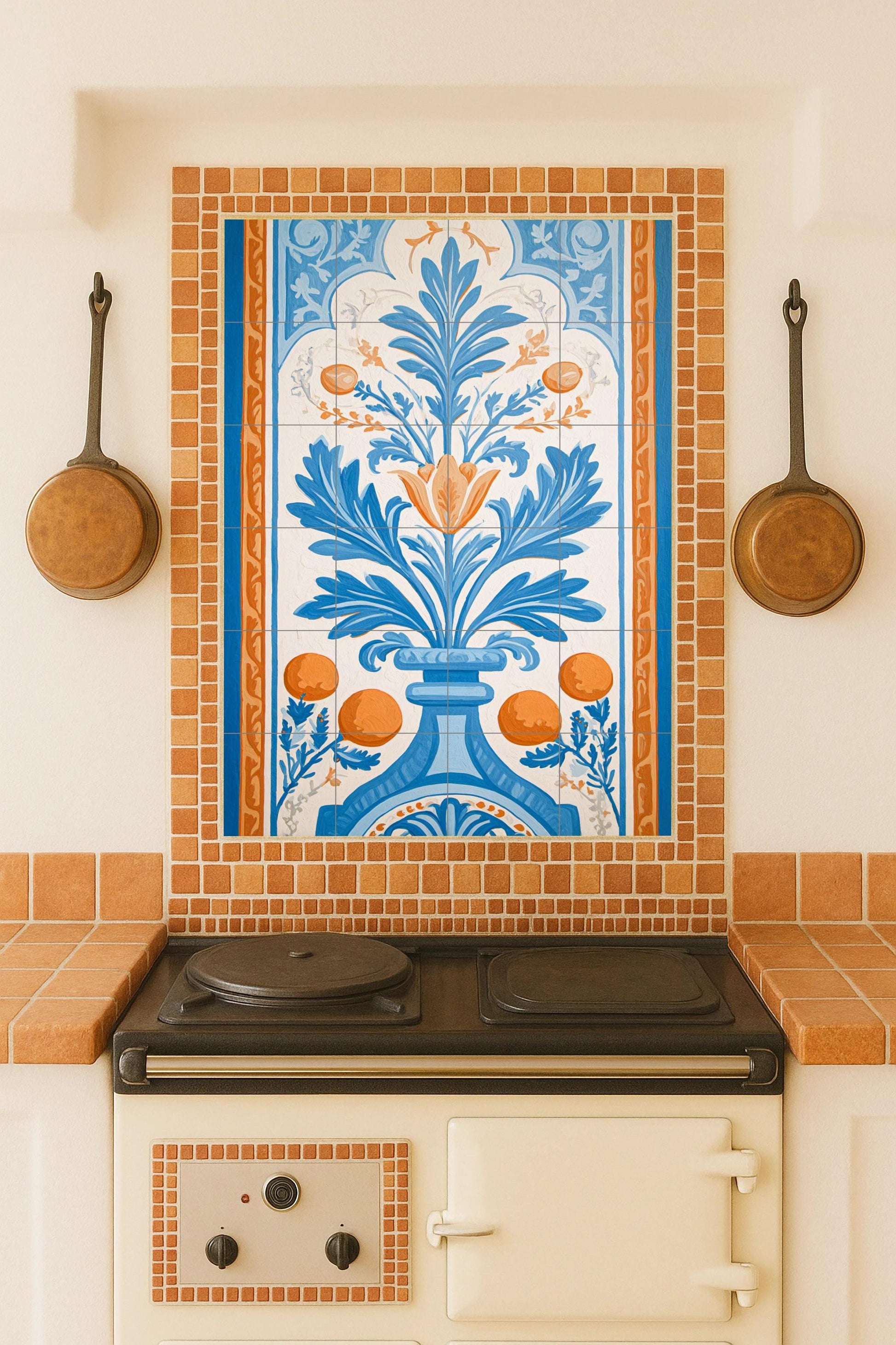 Marbella · Keramik-Wandbild — Natur-Wandkunst