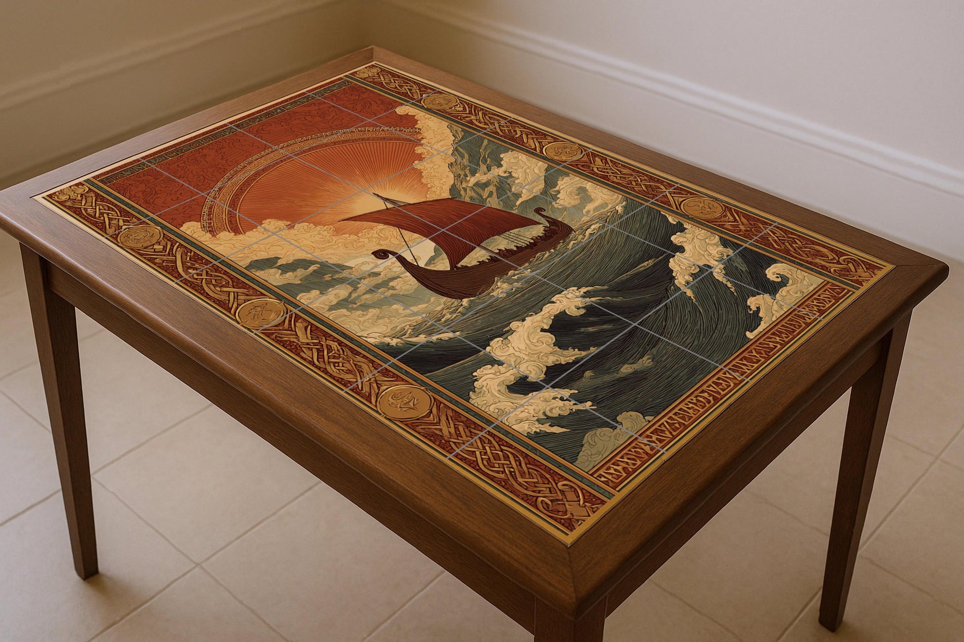 Viaje vikingo — Legends & Epic Art · Ceramic Tile Mural