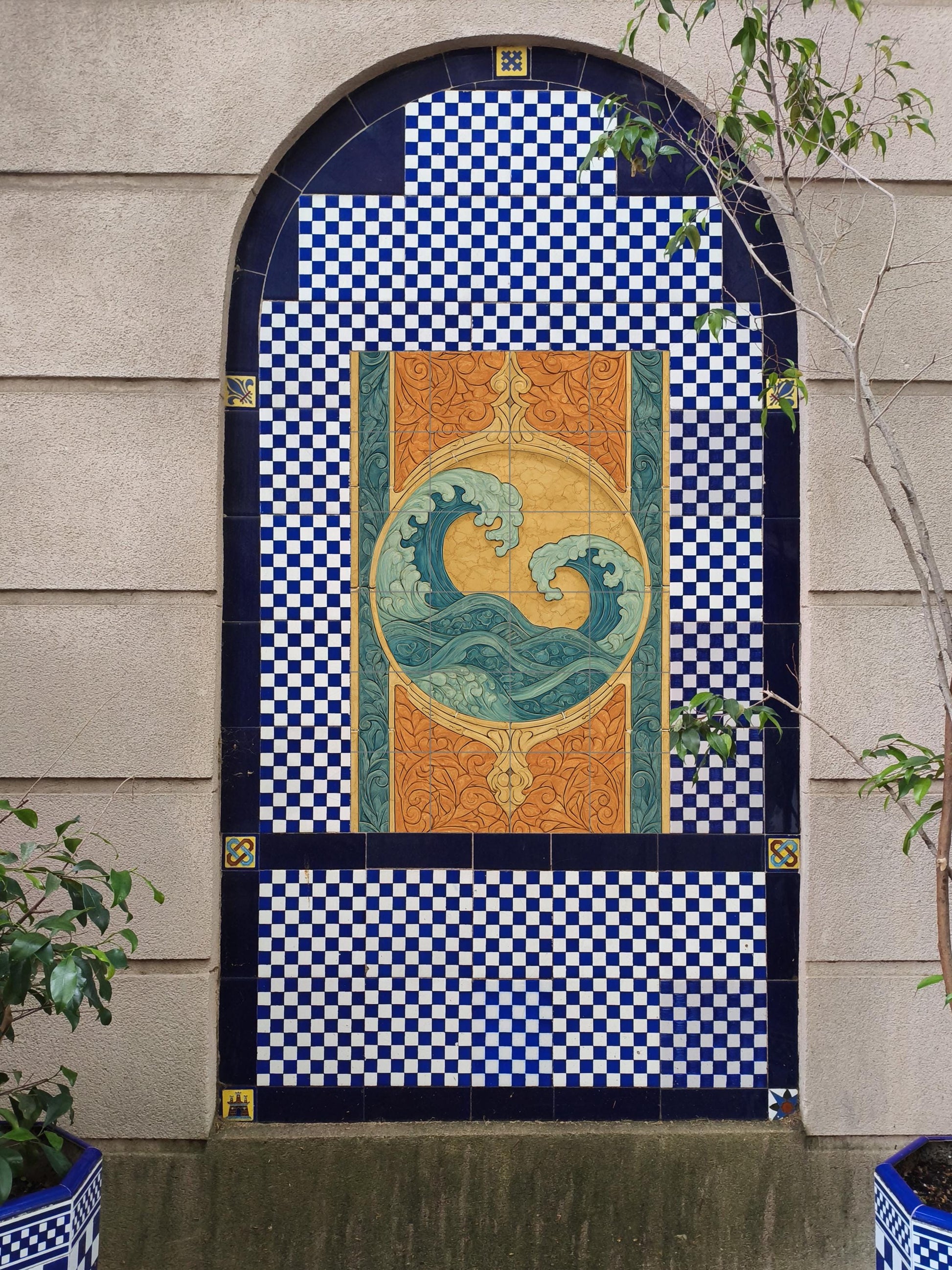 Ceramic Tile Mural: "Harmony Oceánica — Maritime Tile Art