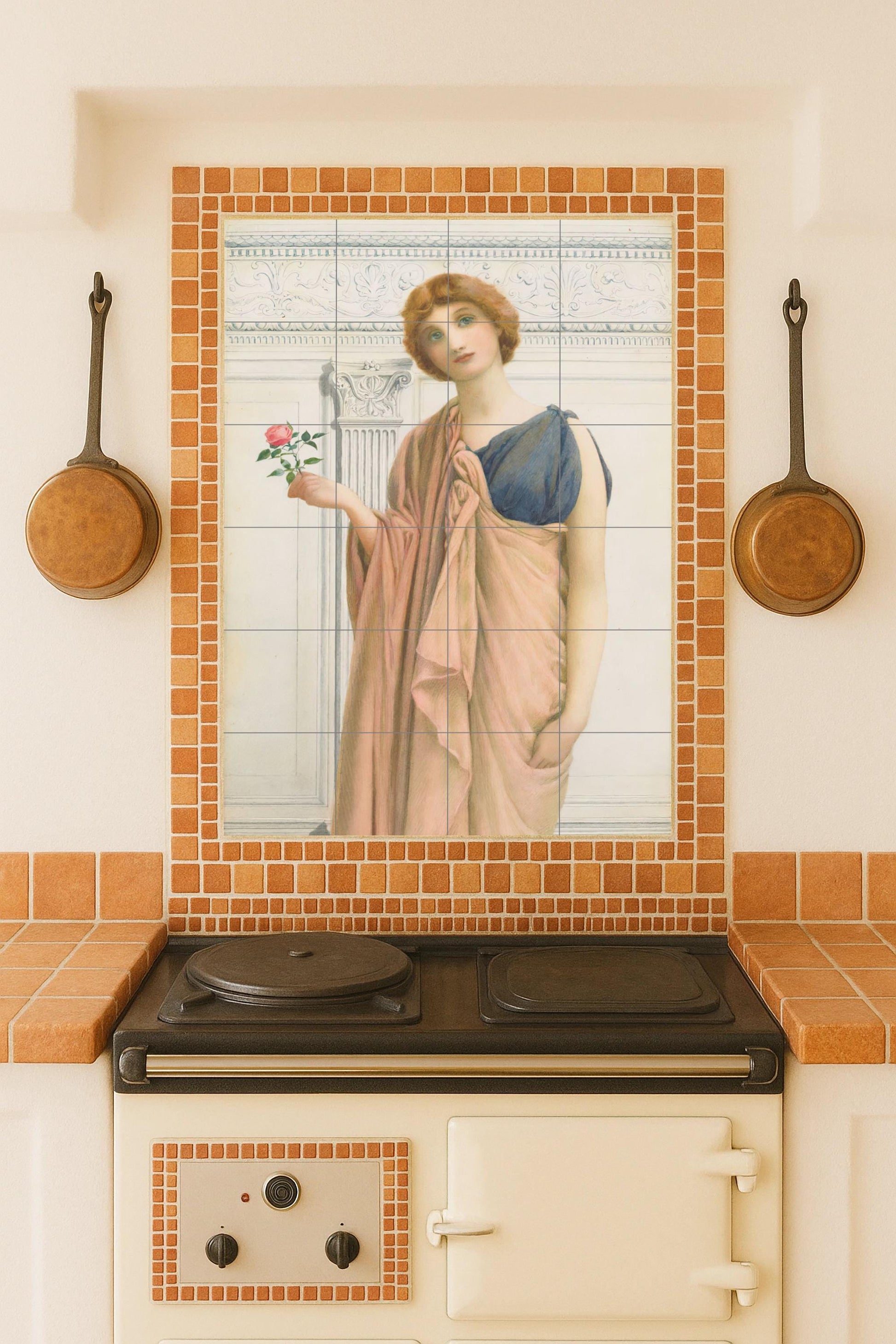 Grace and quietud · Ceramic Wall Mural — Decorative Pattern Mural