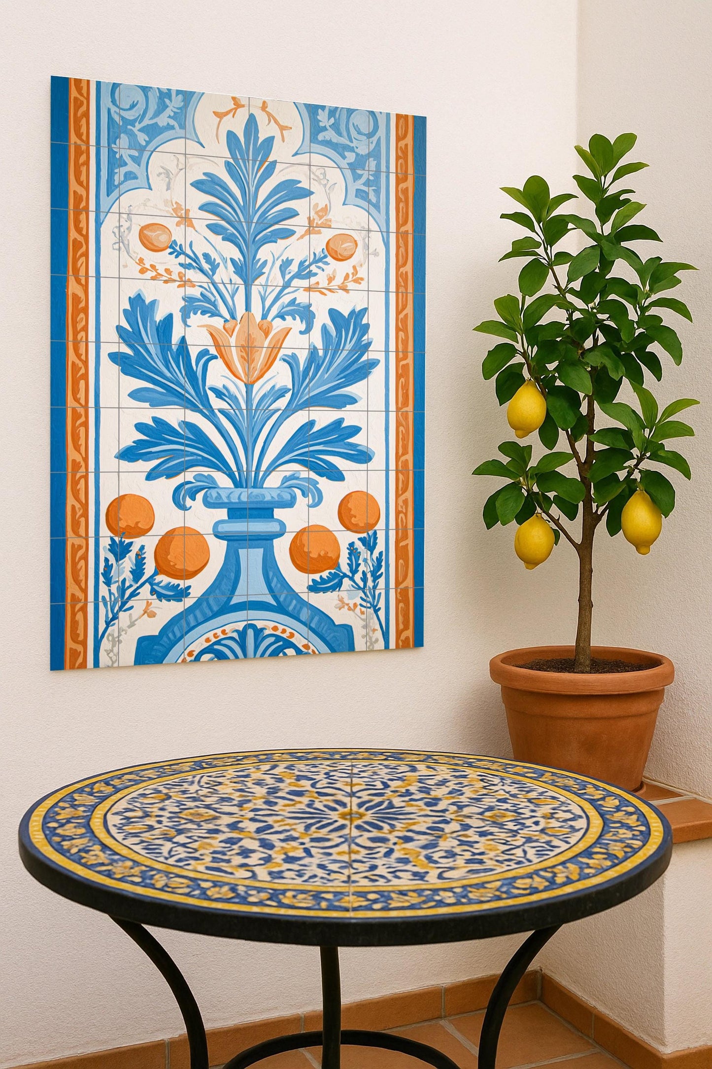 Marbella · Keramik-Wandbild — Natur-Wandkunst