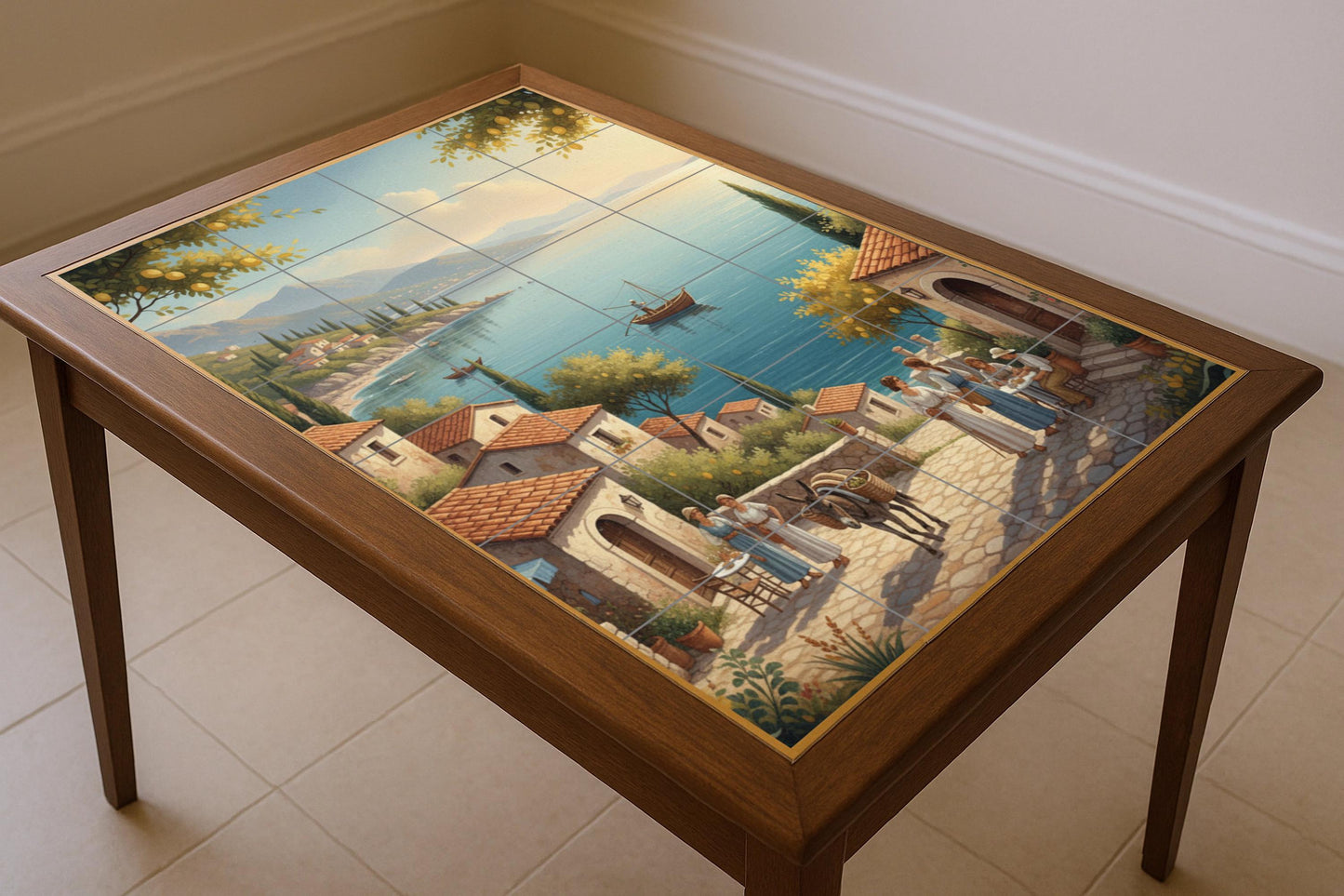 Ceramic Tile Mural: Mañana in the Mediterranean — Maritime Tile Art
