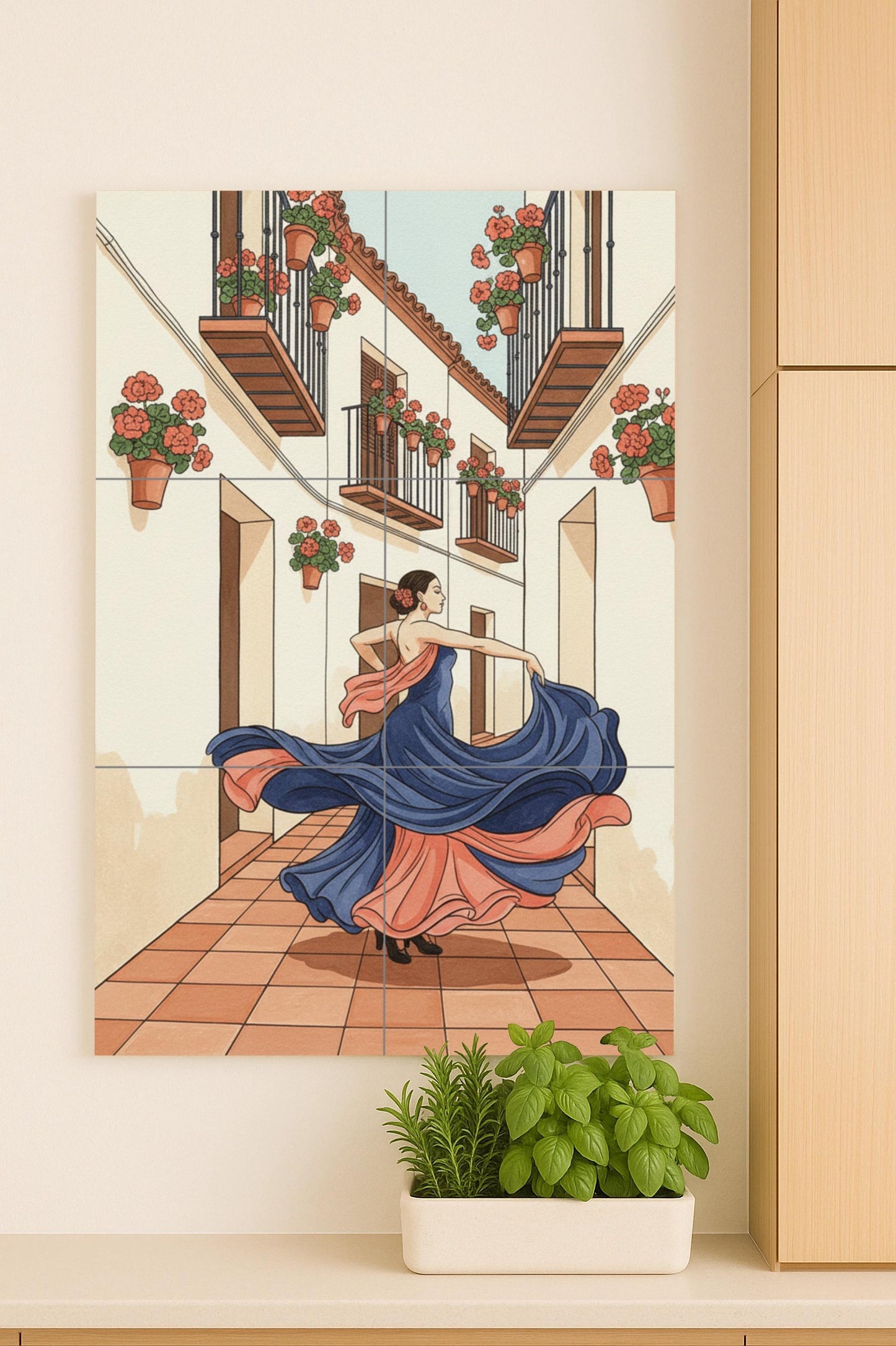 Flamenco en el Patio — Española con Bailaora y Balcones