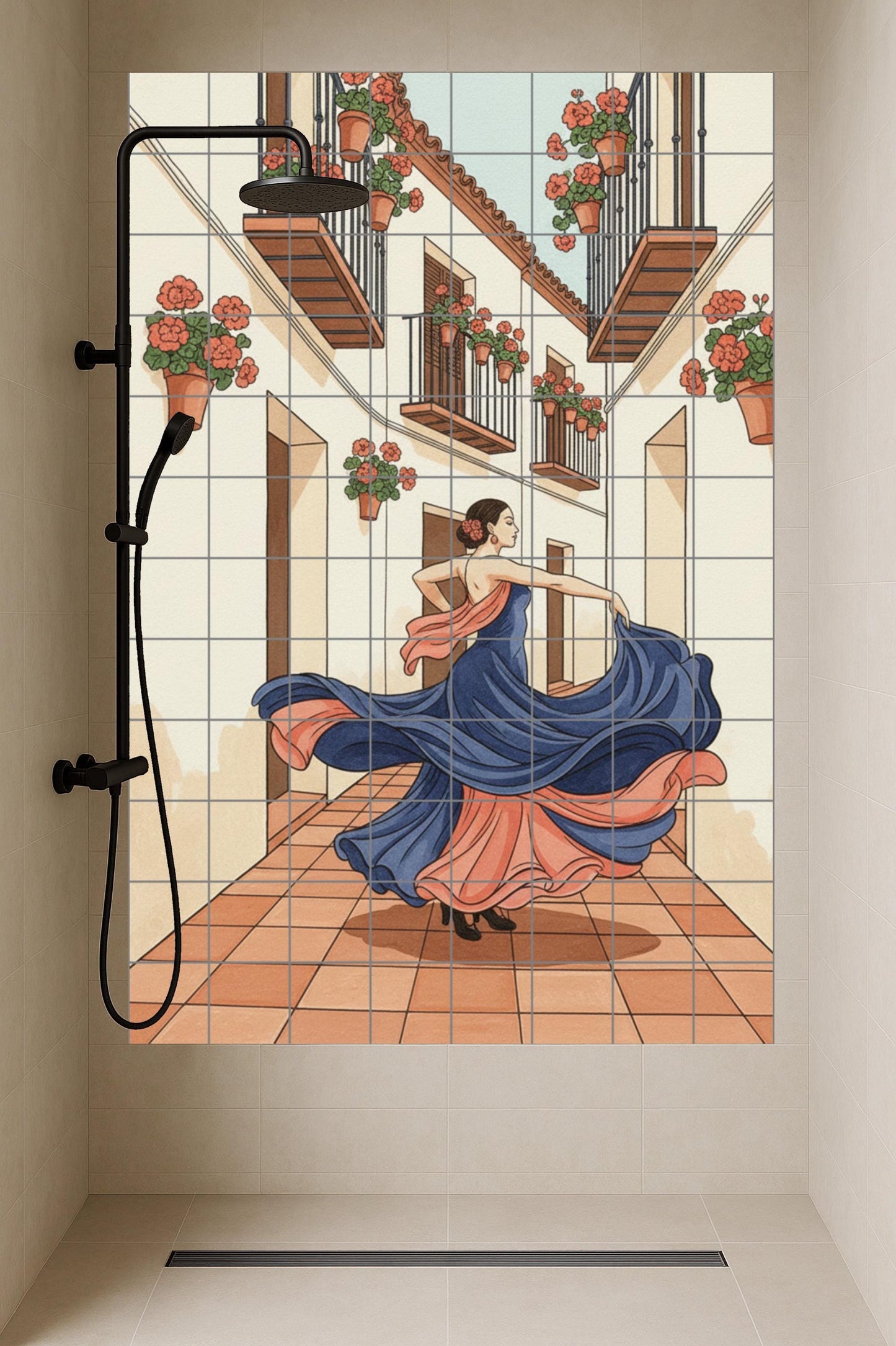 Flamenco en el Patio — Española con Bailaora y Balcones