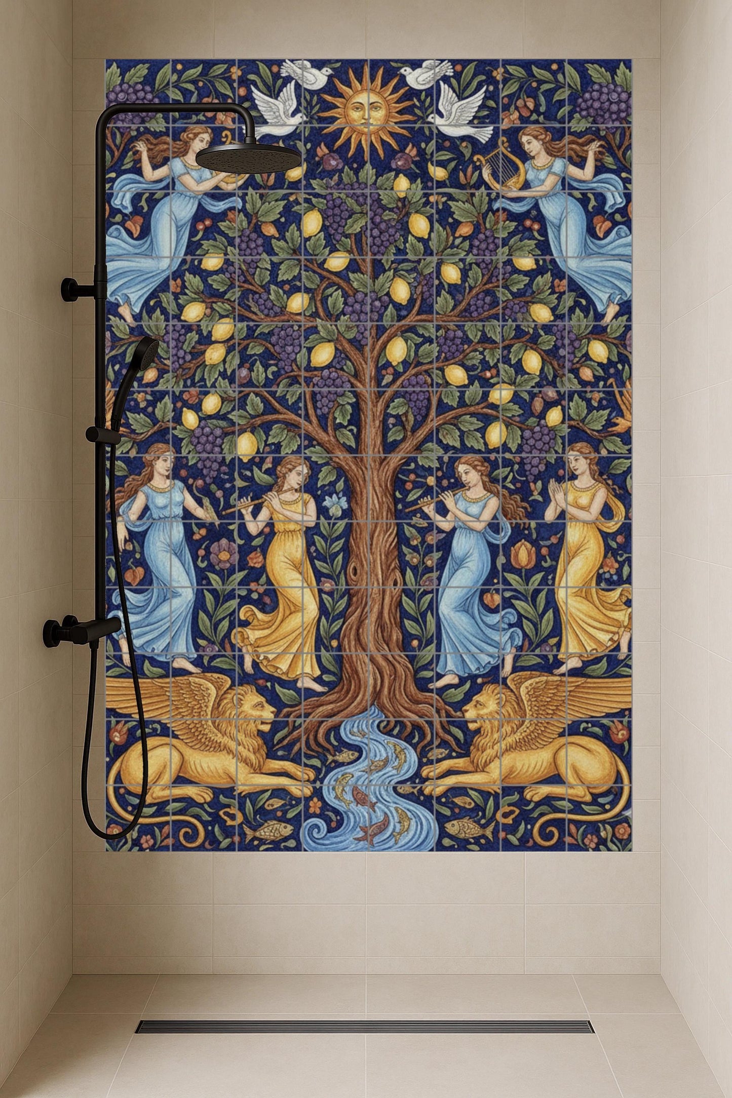 Árbol de la Vida — Ángeles, grifos y símbolo solar