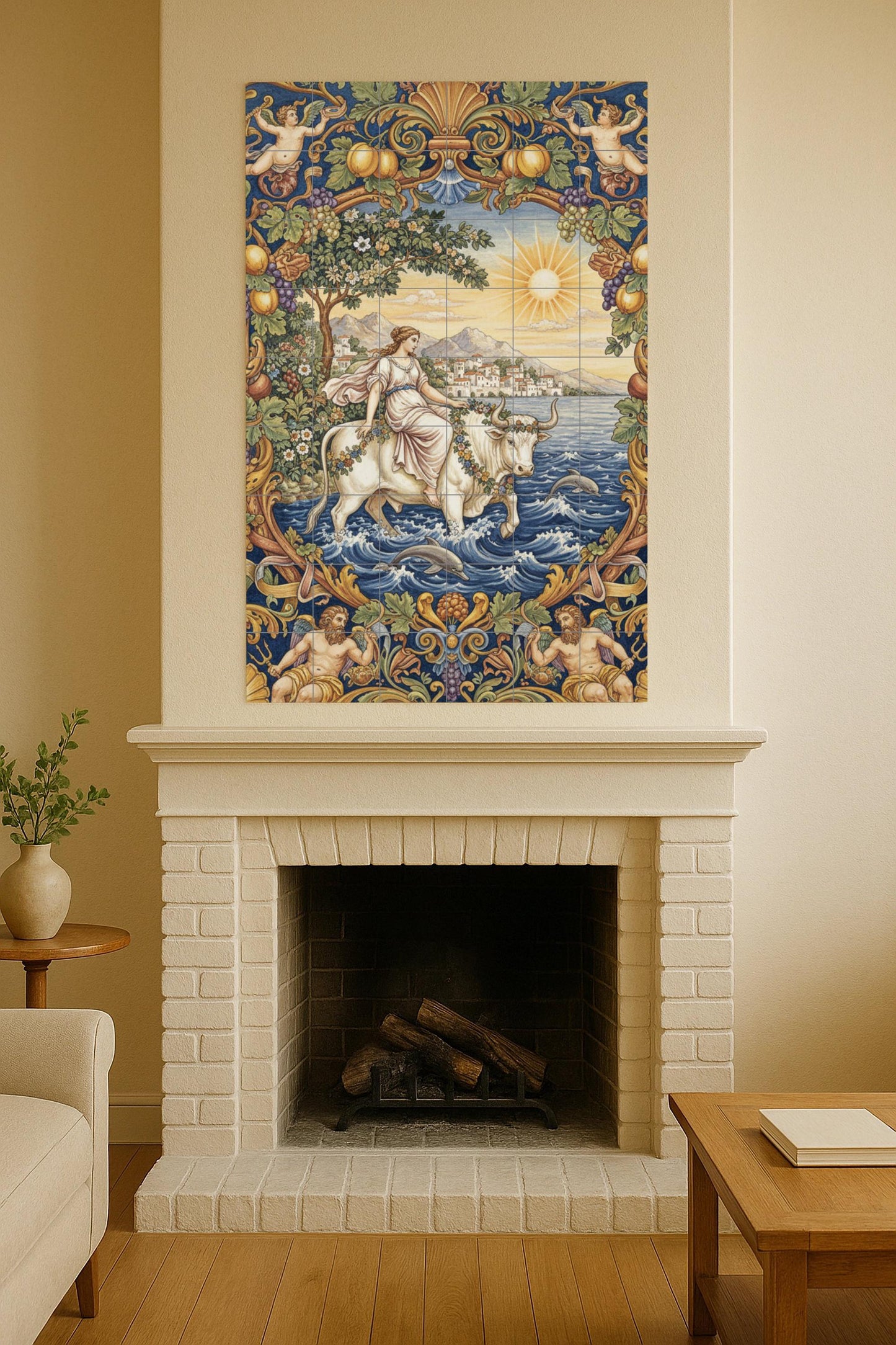 Cerámica de le Enlèvement de Europa · Fresque Céramique — Décor Mural Voyage