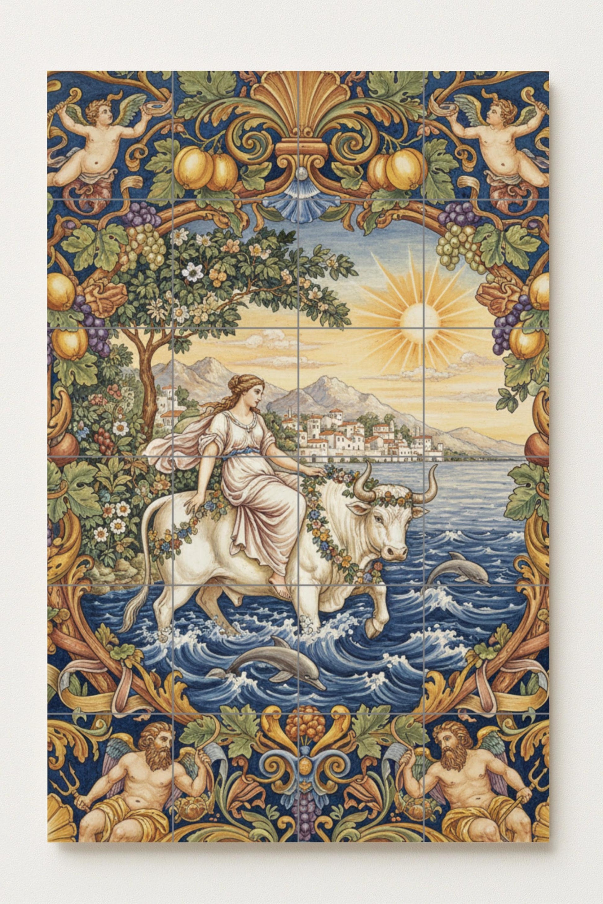 Cerámica de le Enlèvement de Europa · Fresque Céramique — Décor Mural Voyage