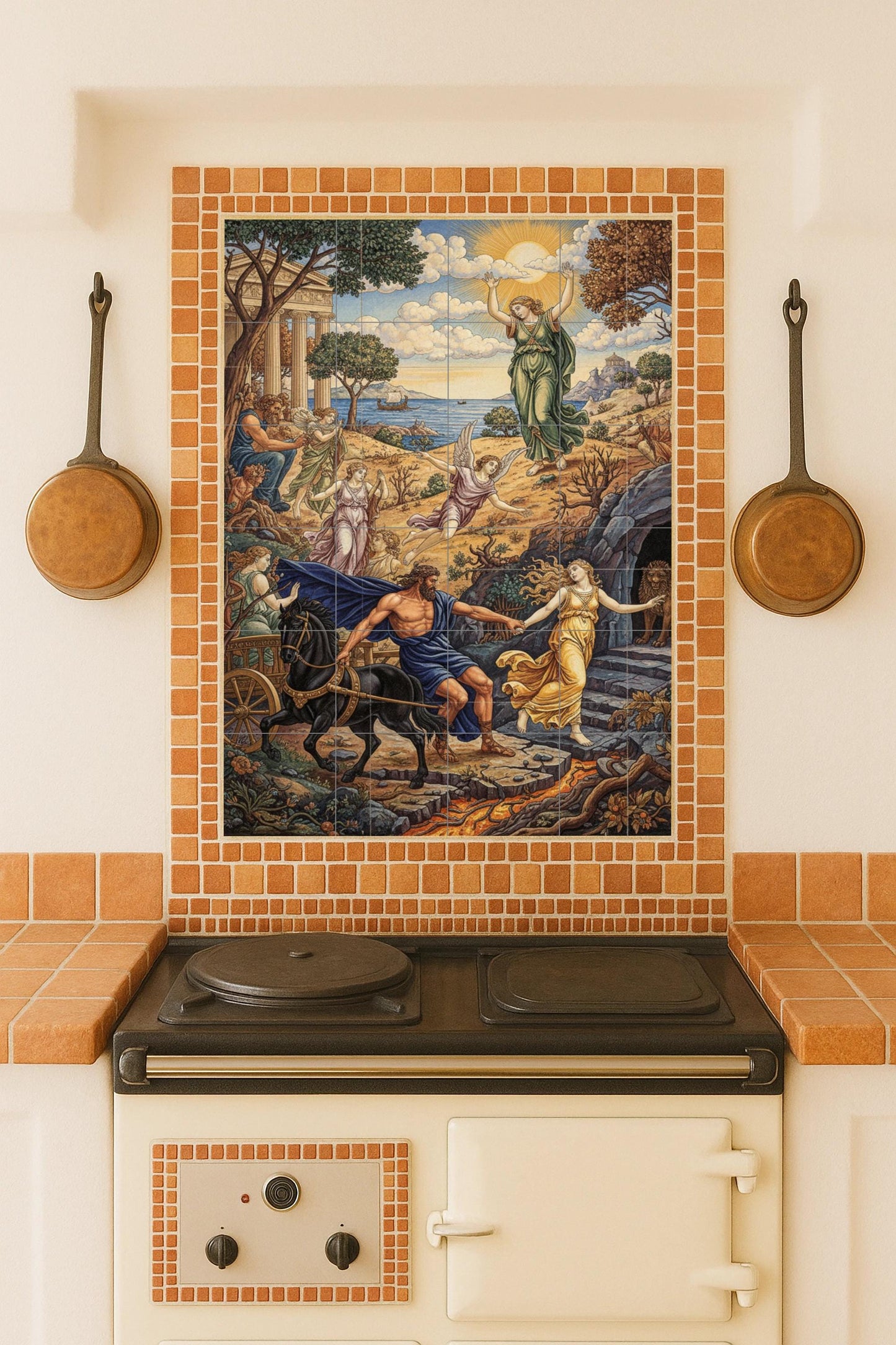 Abduction of Perséfone — Mythology Wall Art · Ceramic Tile Mural