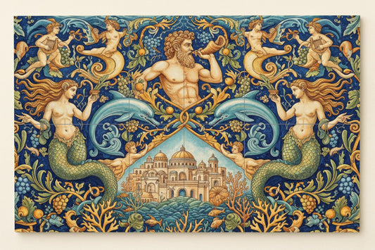 Rey del Mar — Sirenas, delfines, palacio de coral y adornos renacentist…