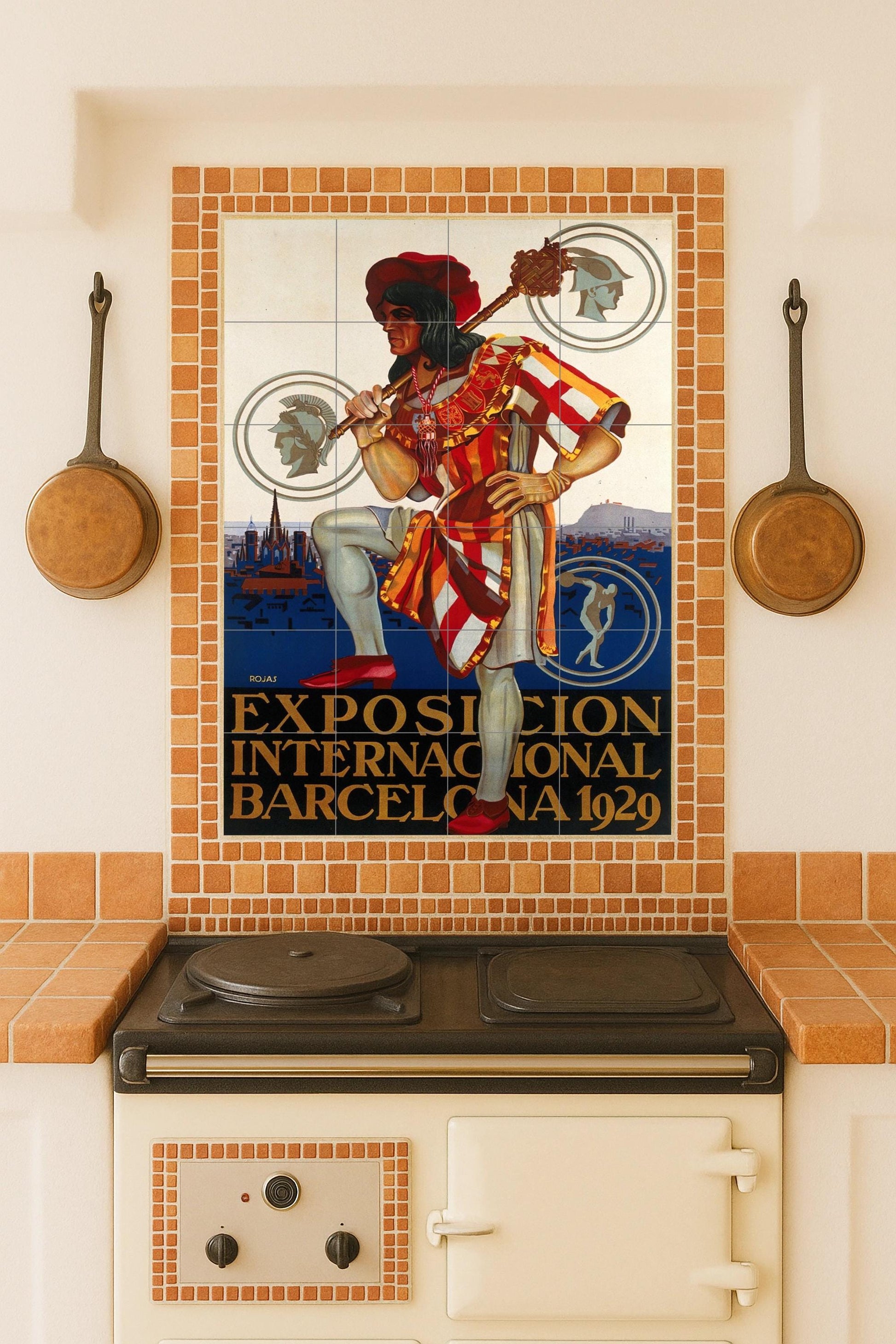 Murale in Piastrelle Exposición Internacional di Barcelona 1929 — Decoro d'Arte Popolare