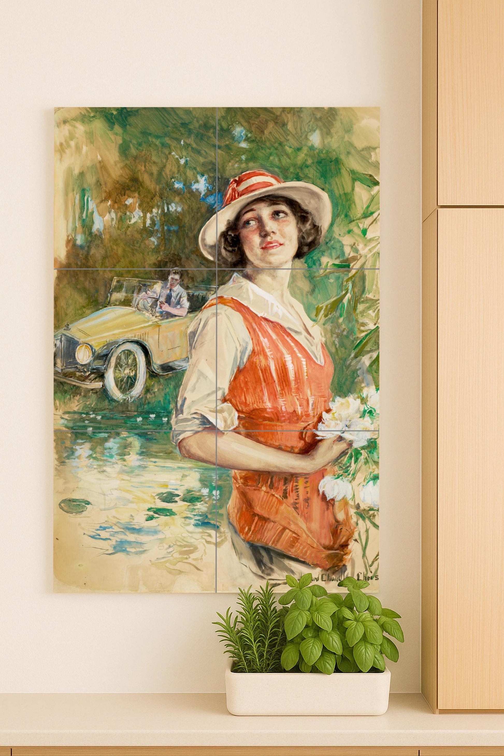 Escena romántica de verano