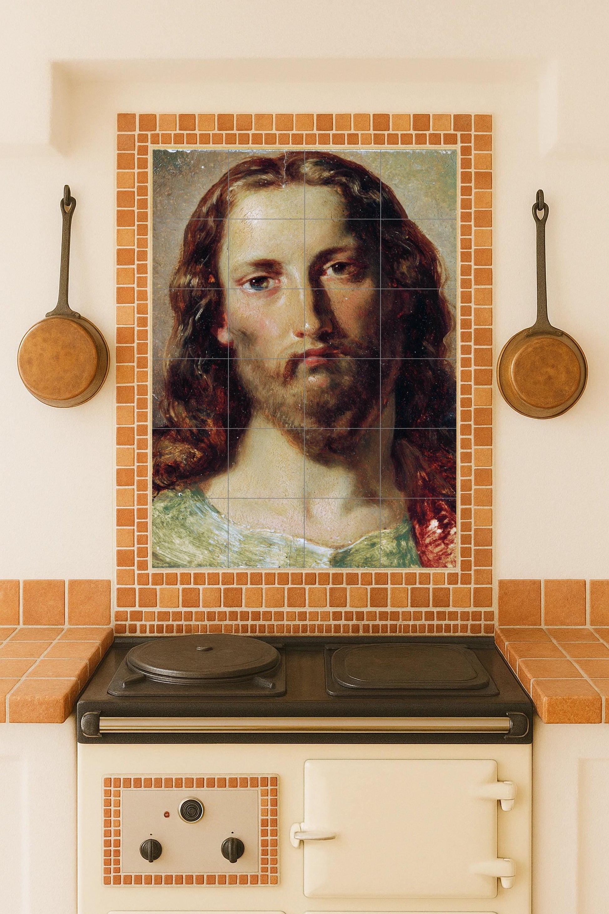 Rostro de Cristo — Cerámica de Jesús en estilo clásico