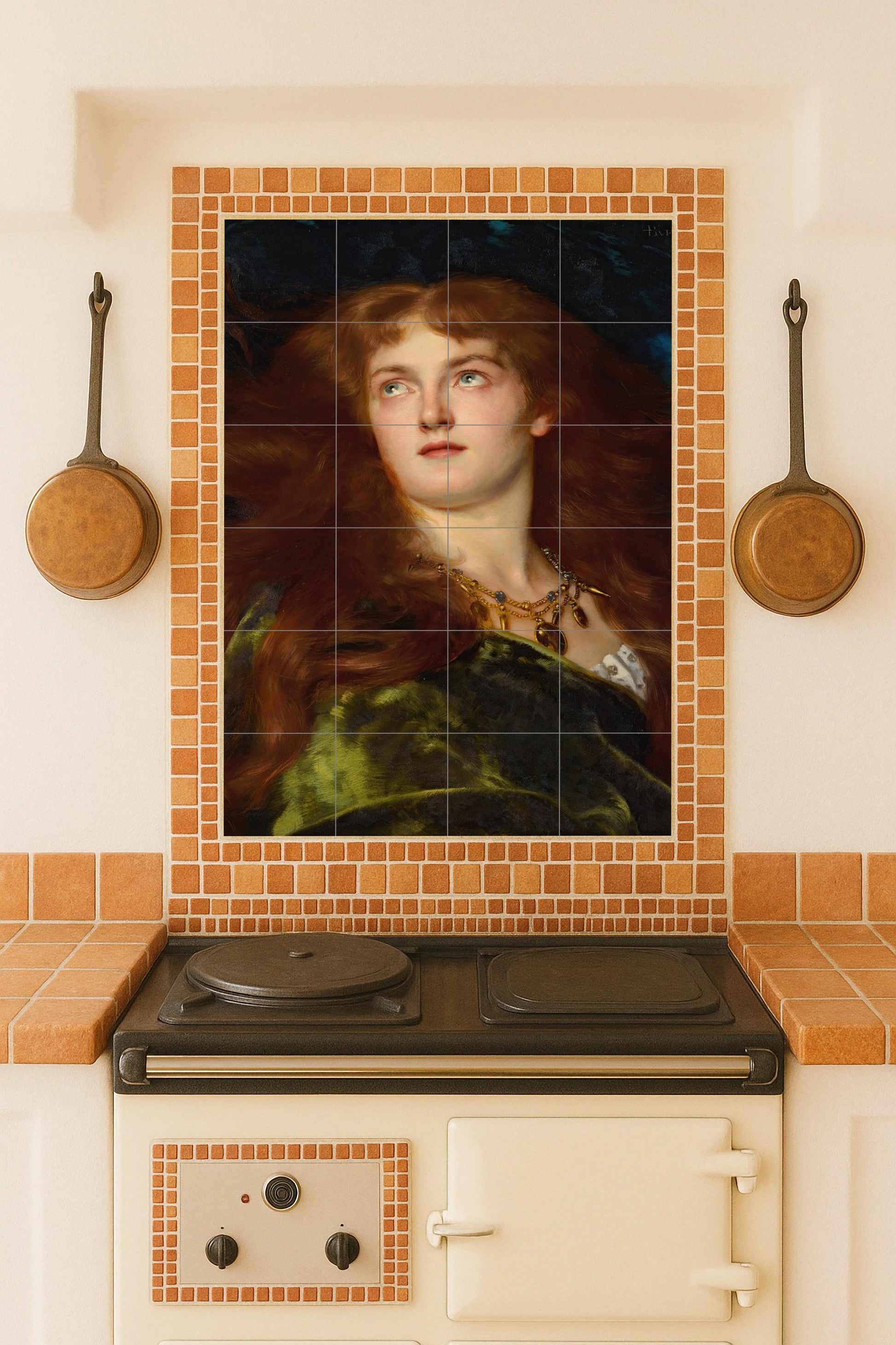 Belleza di la Donna — Murale in Piastrelle di Ceramica · Murale a Motivi Decorativi