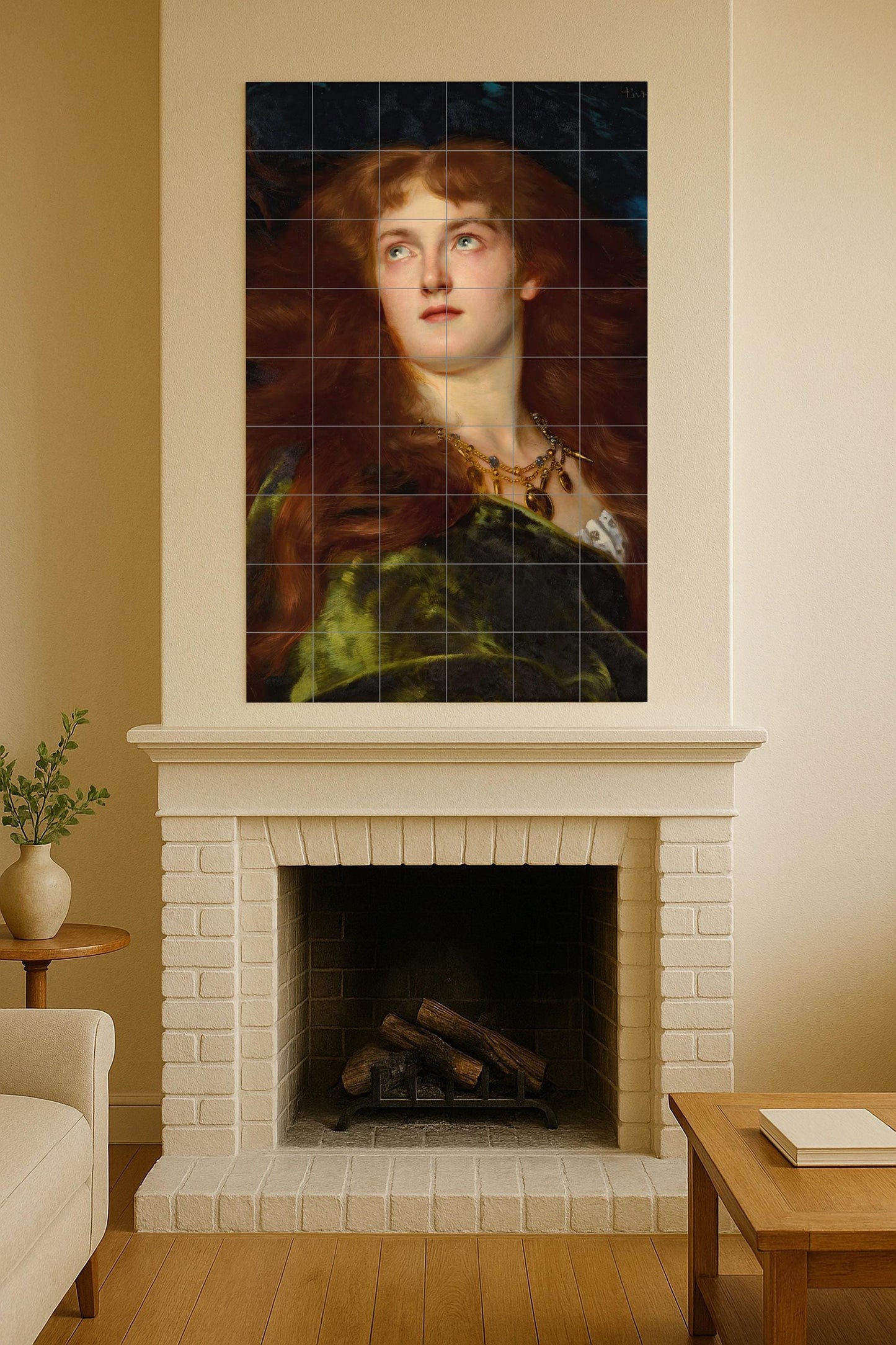 Belleza di la Donna — Murale in Piastrelle di Ceramica · Murale a Motivi Decorativi