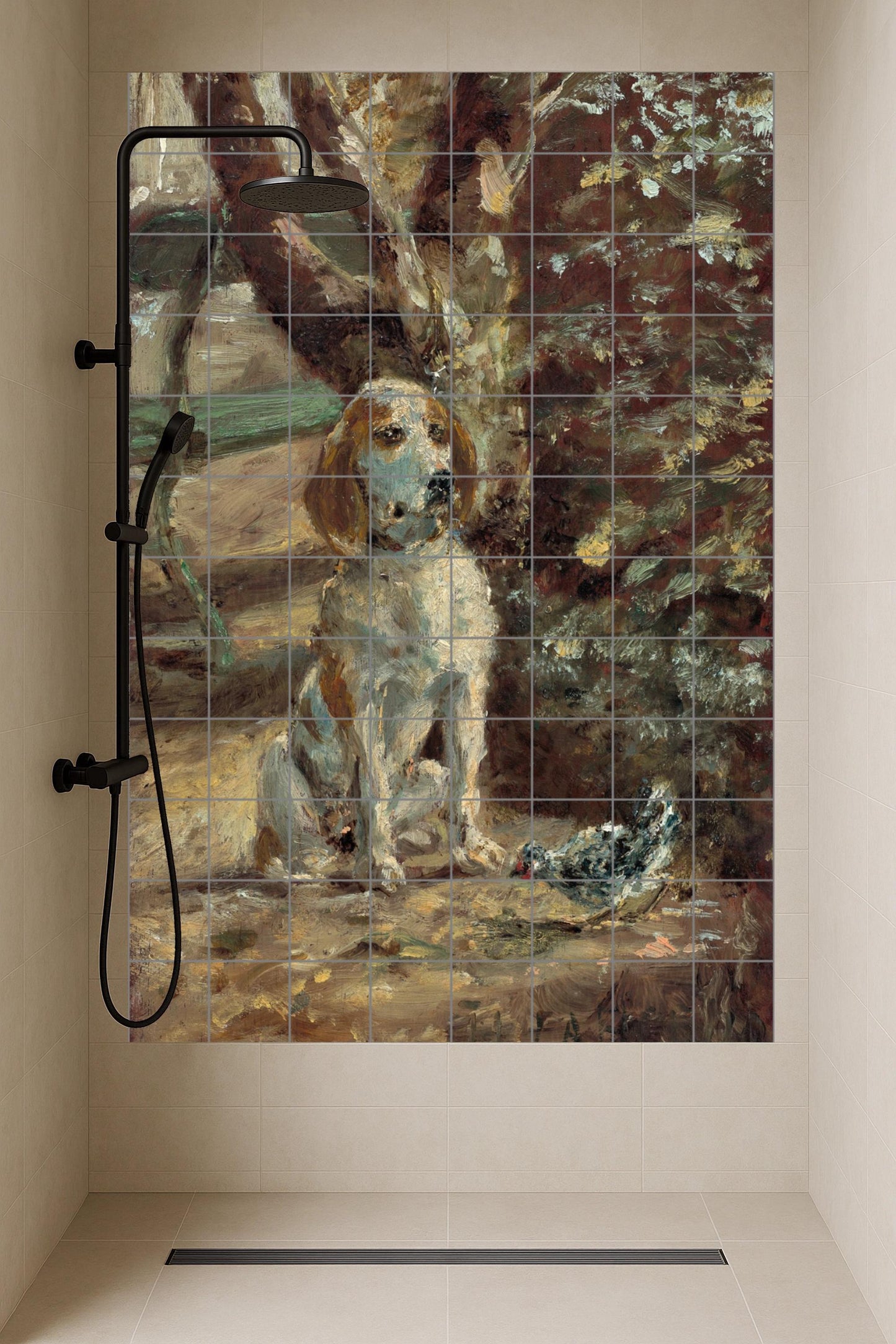 Cane e Uccello — Arte di Animali e Uccelli, Arte da Parete in Ceramica