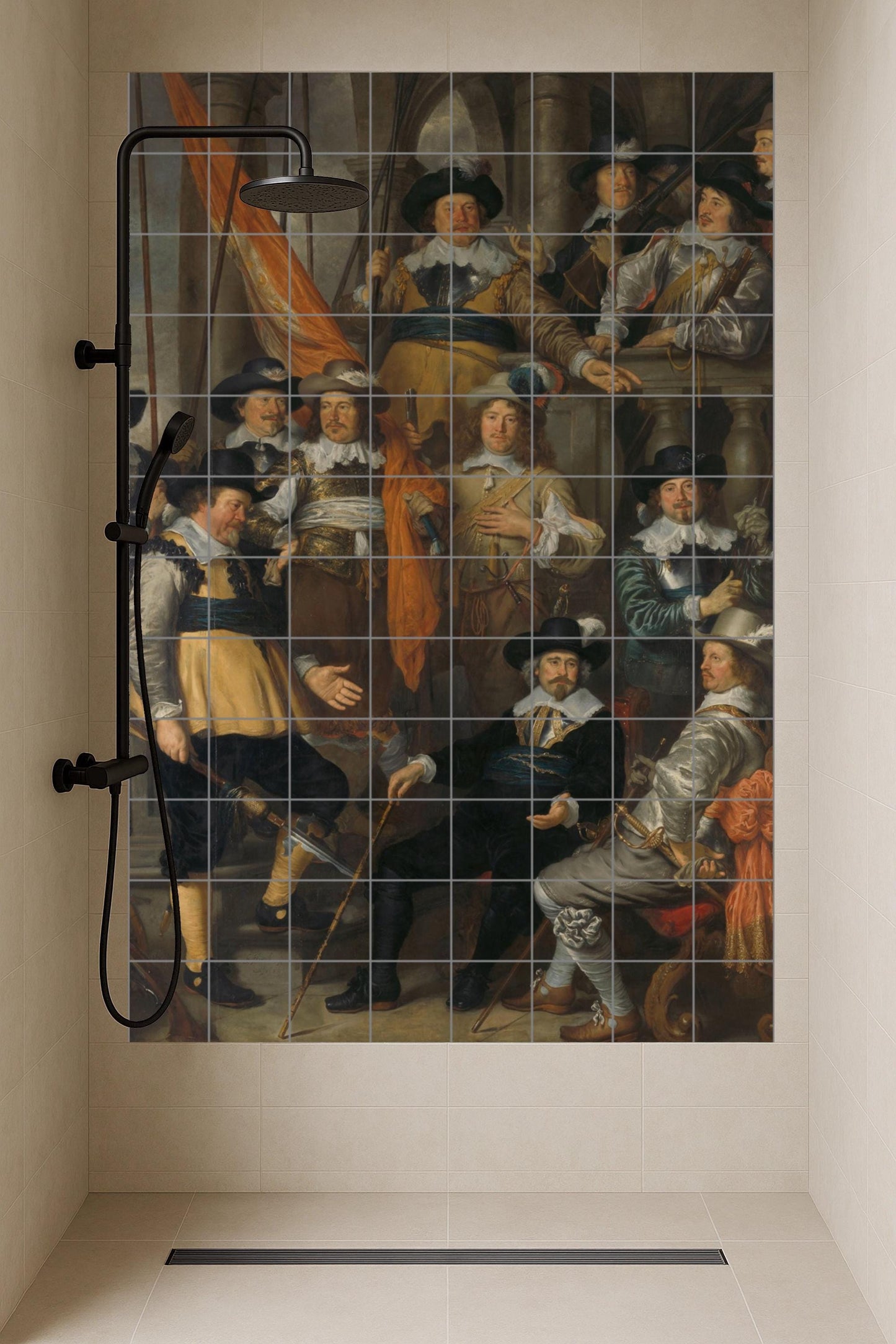 La reunión de la milicia — Folk-Art Décor · Ceramic Tile Mural