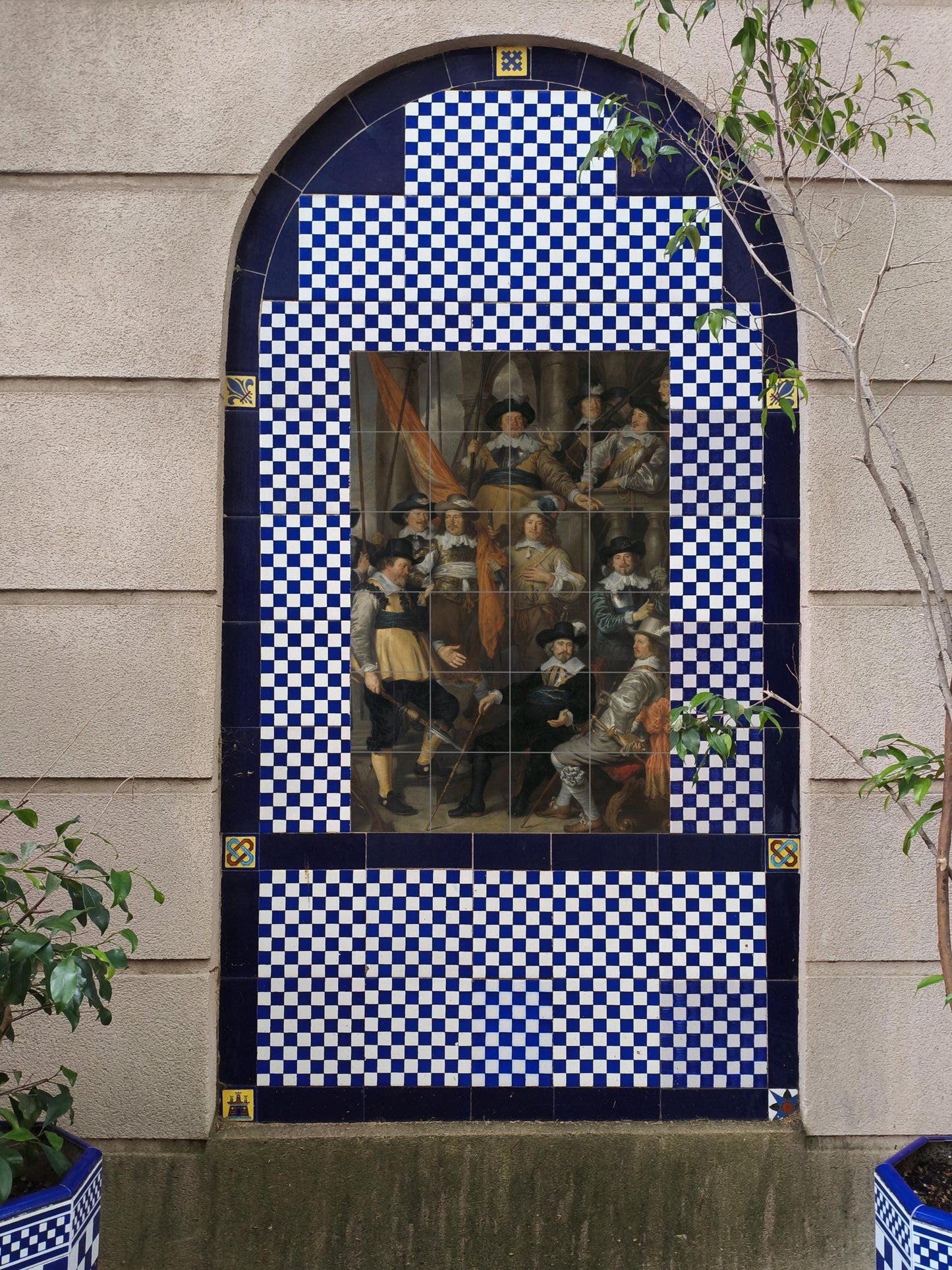 La reunión de la milicia — Folk-Art Décor · Ceramic Tile Mural