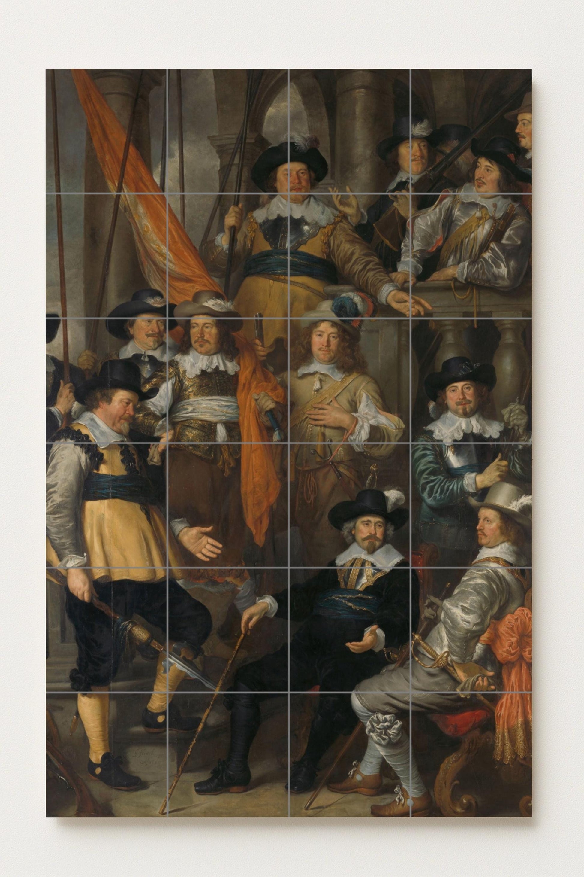 La reunión de la milicia — Folk-Art Décor · Ceramic Tile Mural