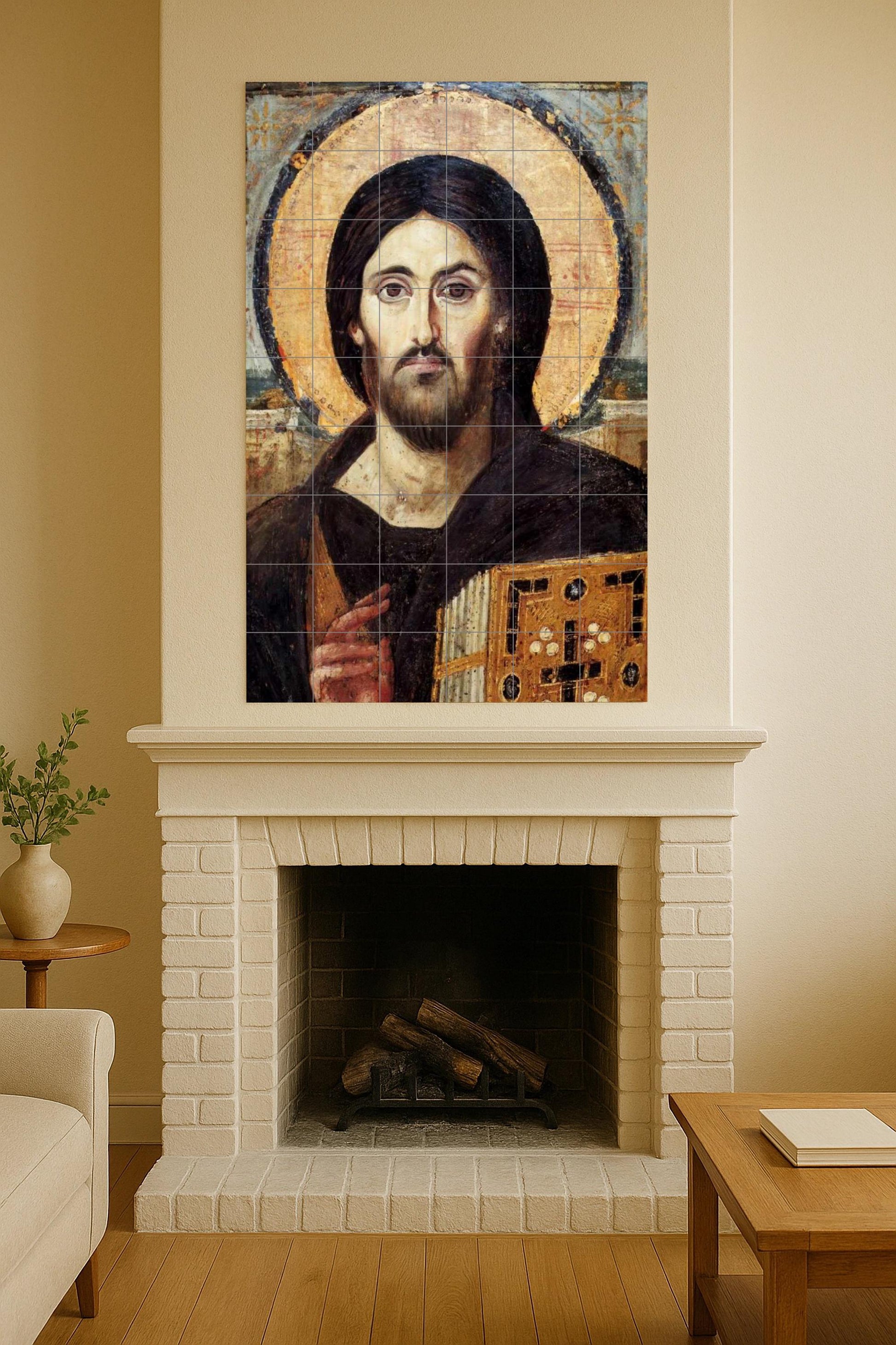 Cristo Pantocrátor — Mural cerámico bizantino del Monasterio de Santa…