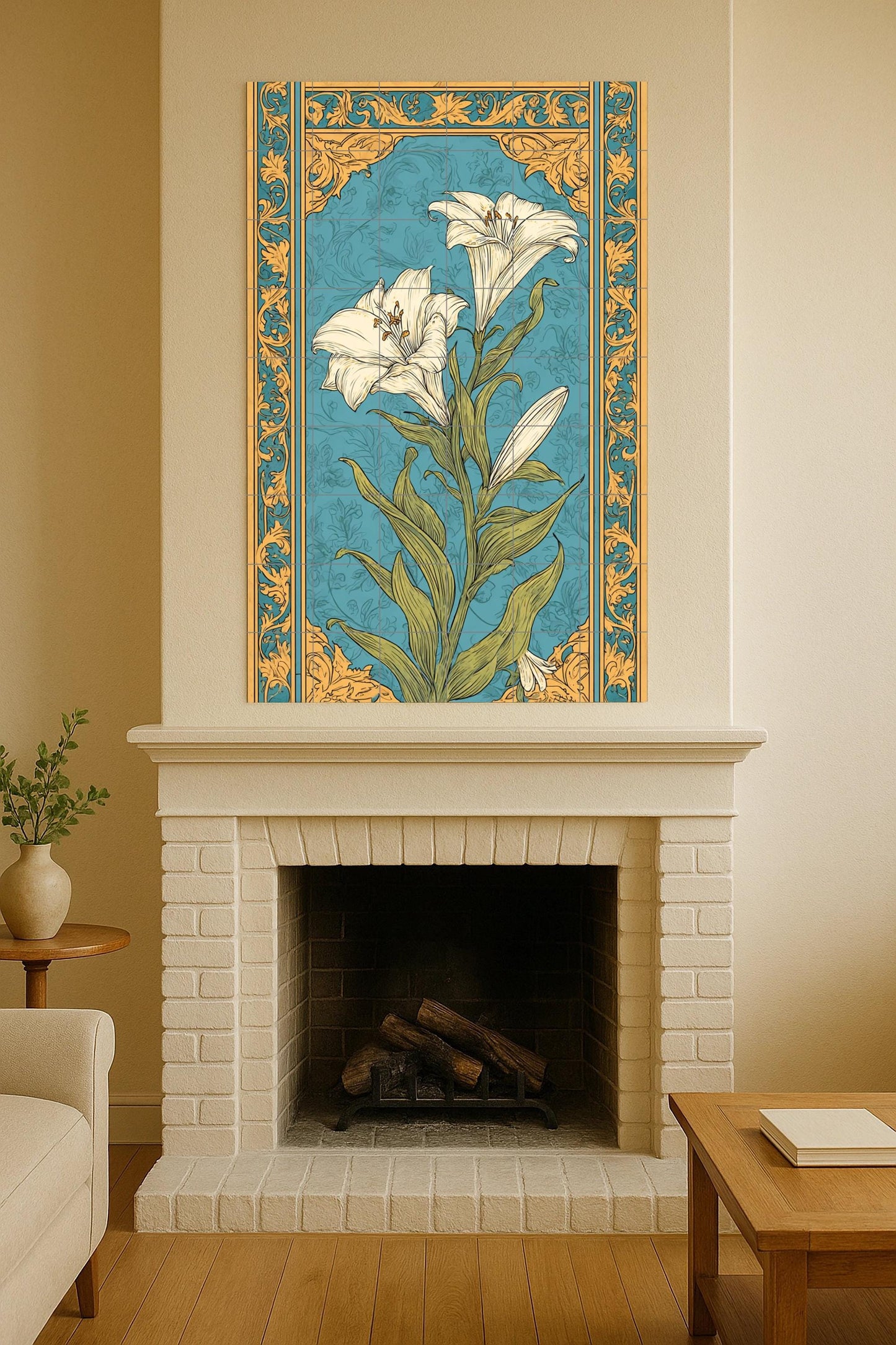 Lilium de Barcelona · Fresque Céramique — Art Mural Nature