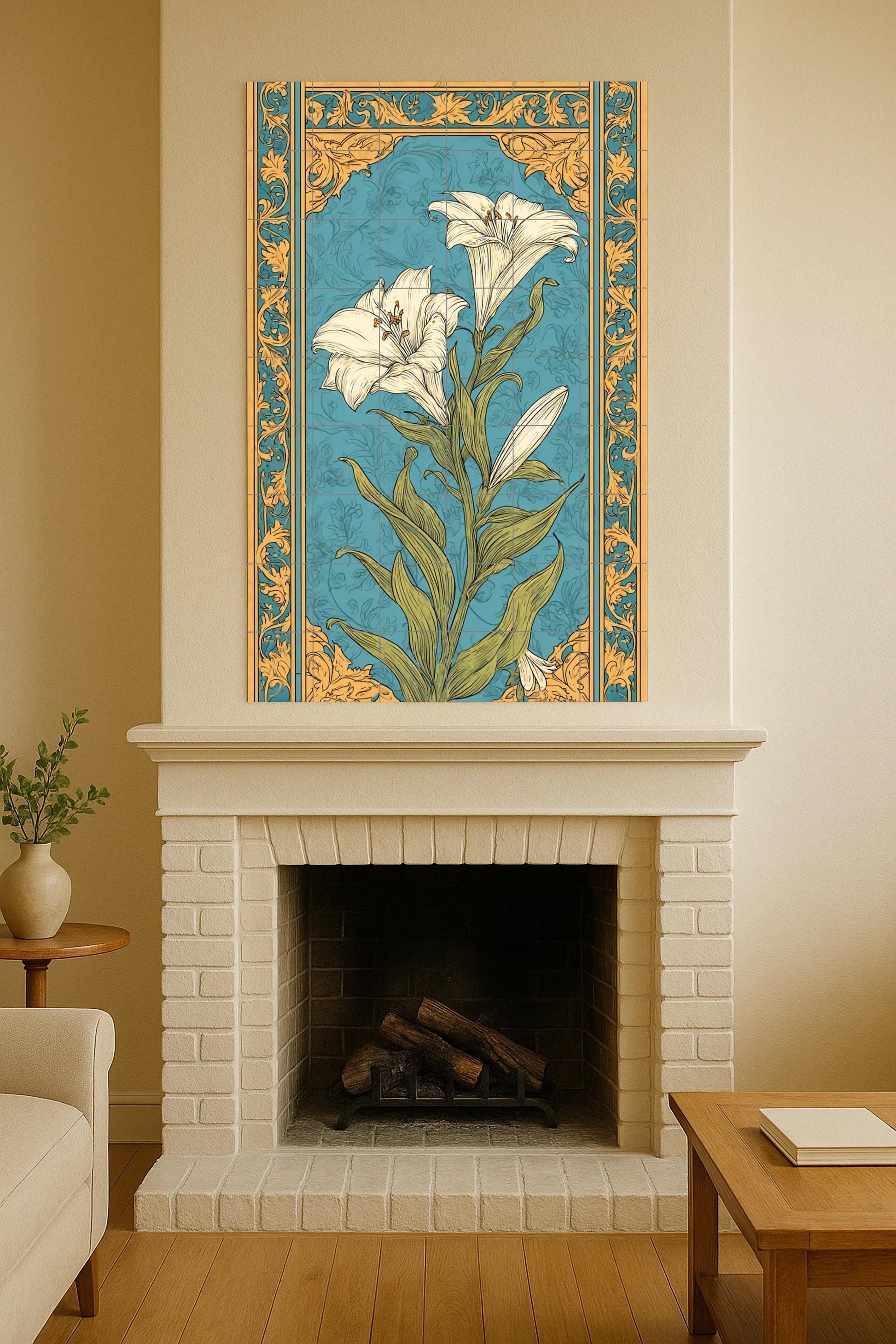 Lilium de Barcelona · Fresque Céramique — Art Mural Nature