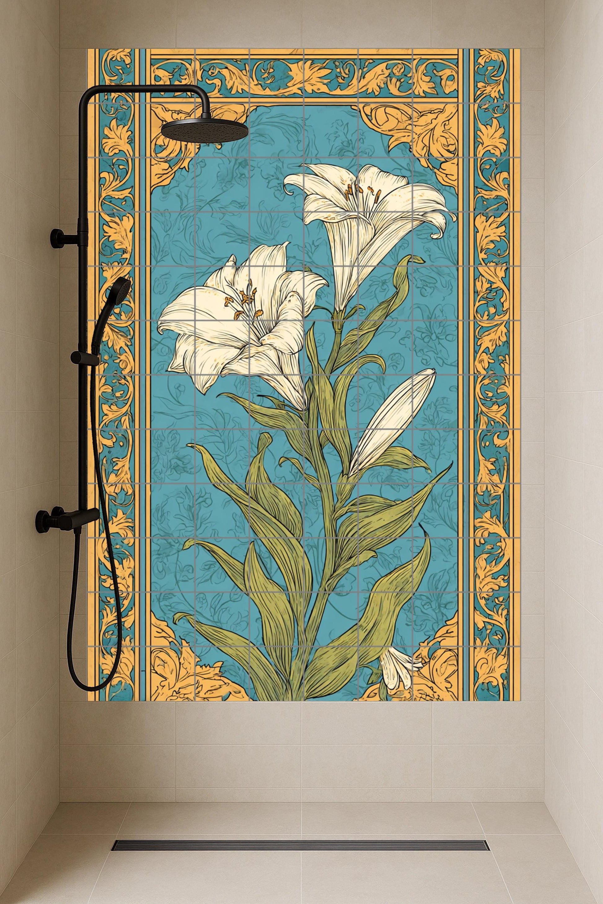 Lilium de Barcelona · Fresque Céramique — Art Mural Nature
