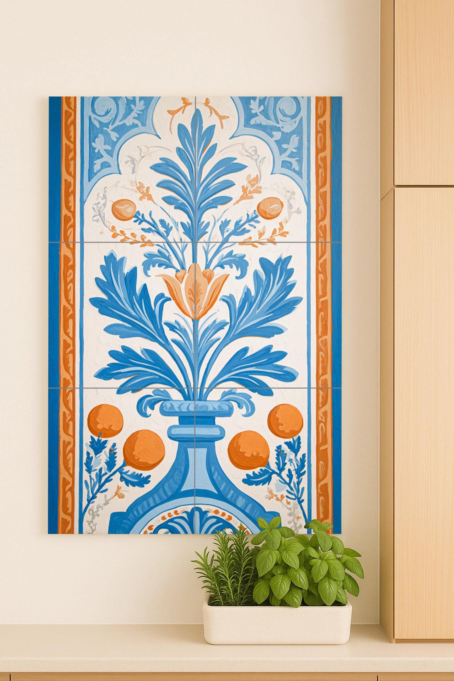 Marbella · Keramik-Wandbild — Natur-Wandkunst