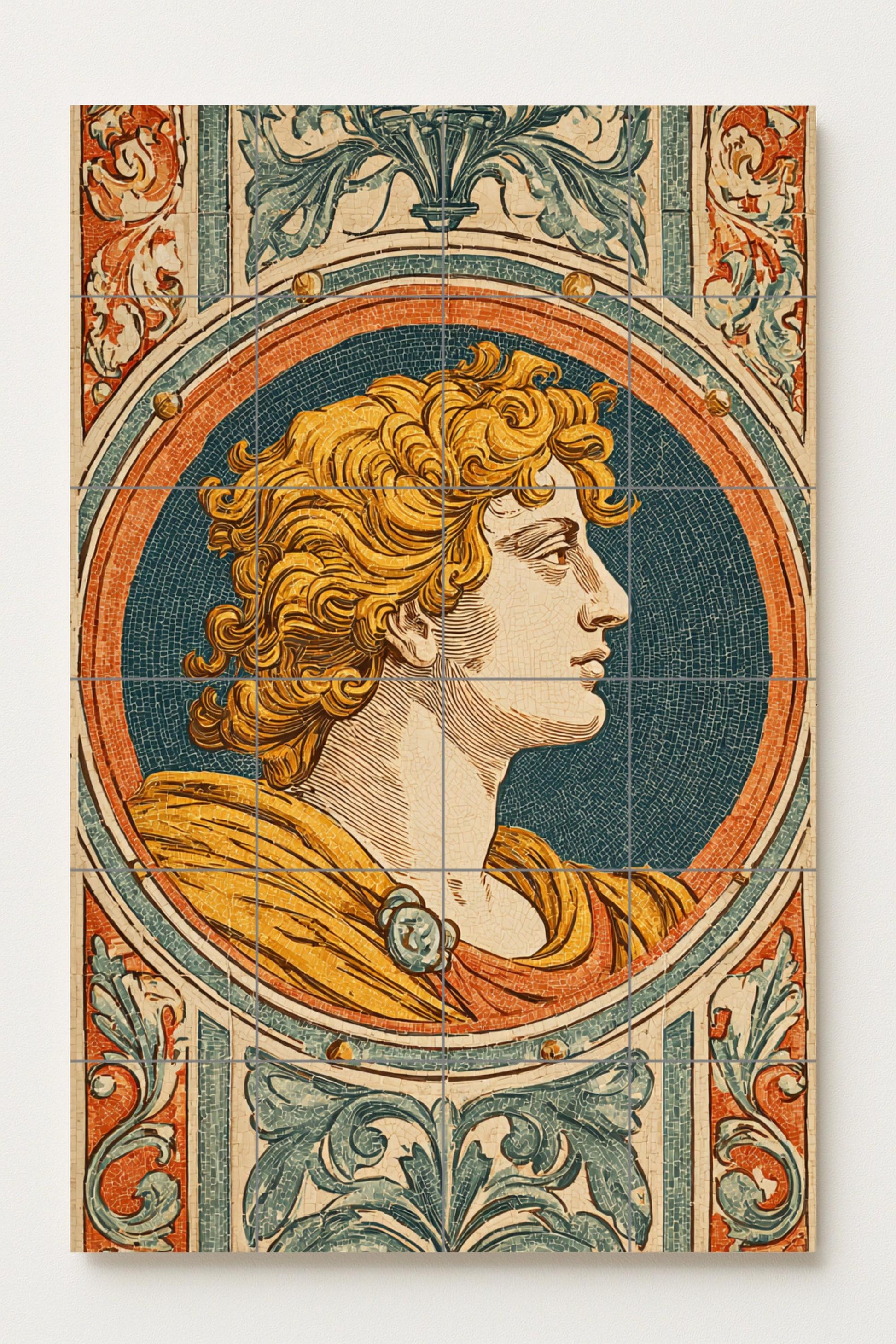 Perfil aureliano · Ceramic Wall Mural — Folk & Ornamental Art