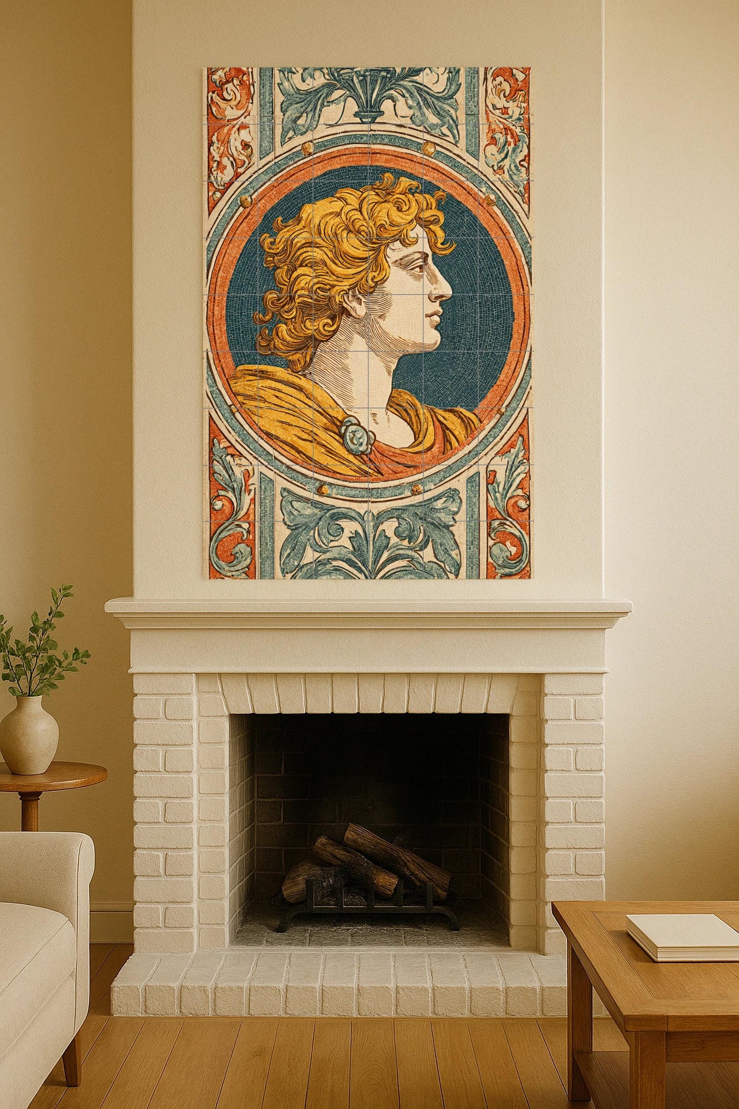 Perfil aureliano · Ceramic Wall Mural — Folk & Ornamental Art
