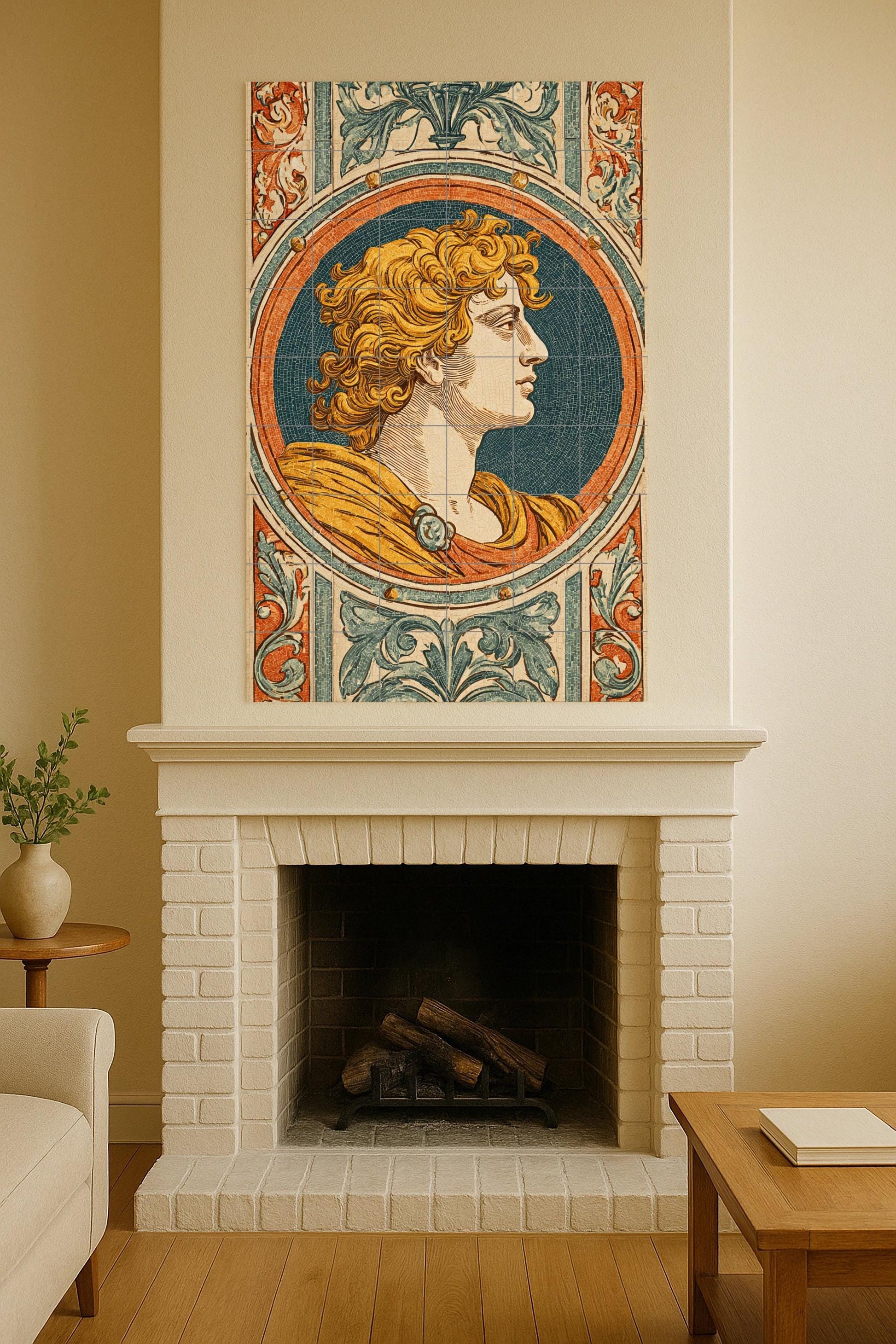 Perfil aureliano · Ceramic Wall Mural — Folk & Ornamental Art