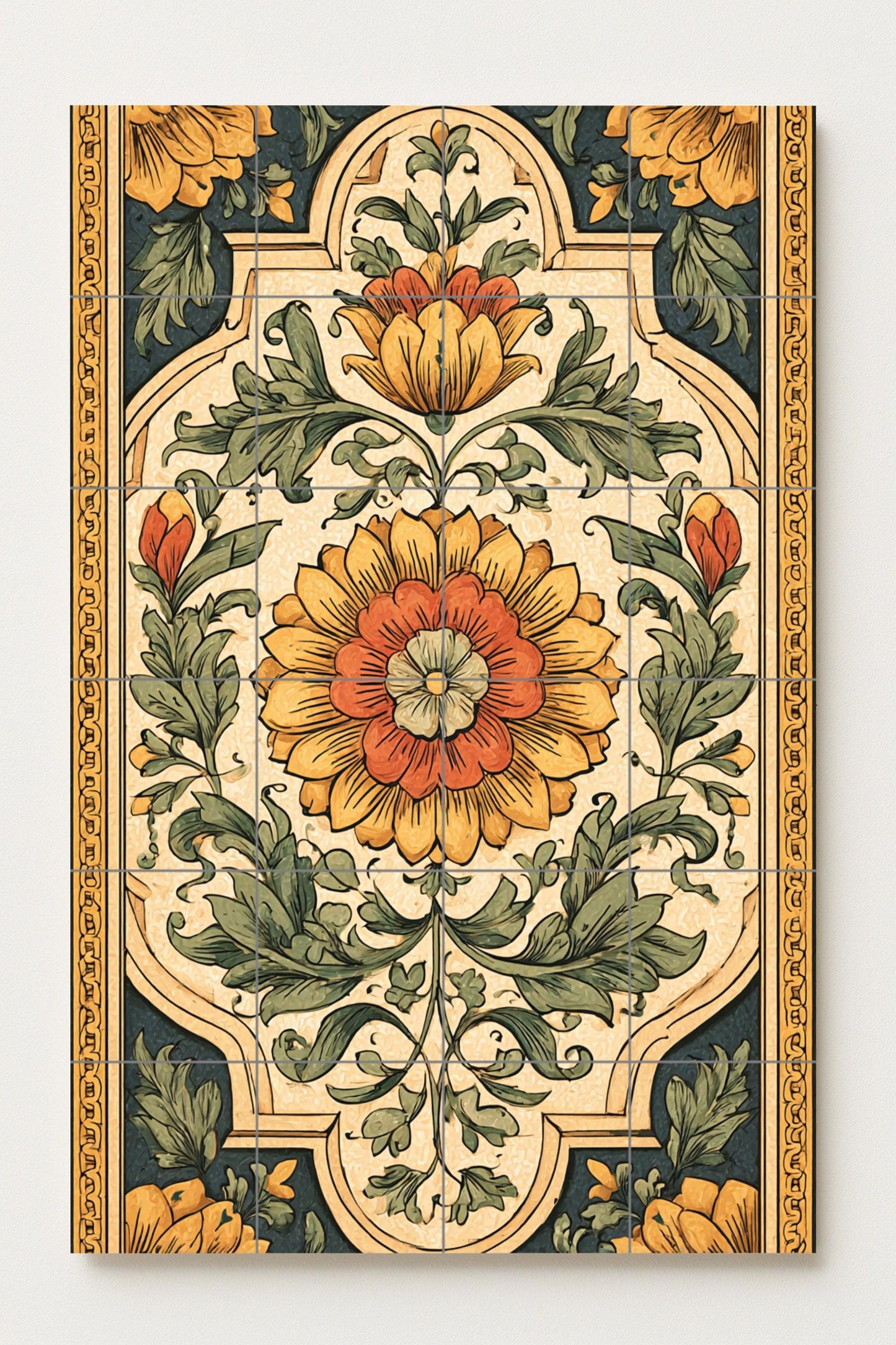 Florence · Ceramic Wall Mural — Flowers & Landscape Art