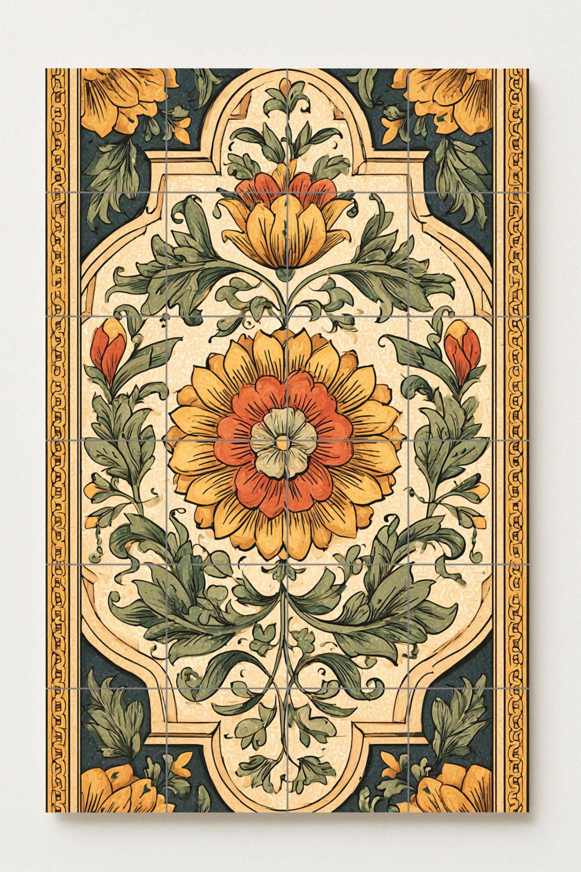 Florence · Ceramic Wall Mural — Flowers & Landscape Art