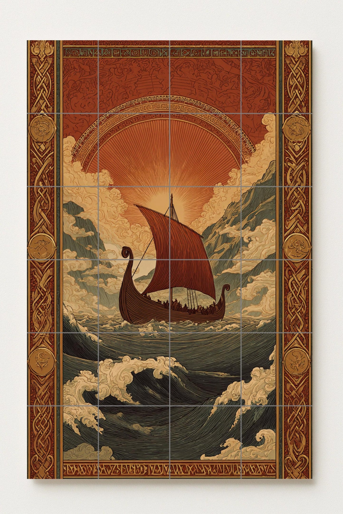 Viaje vikingo — Legends & Epic Art · Ceramic Tile Mural