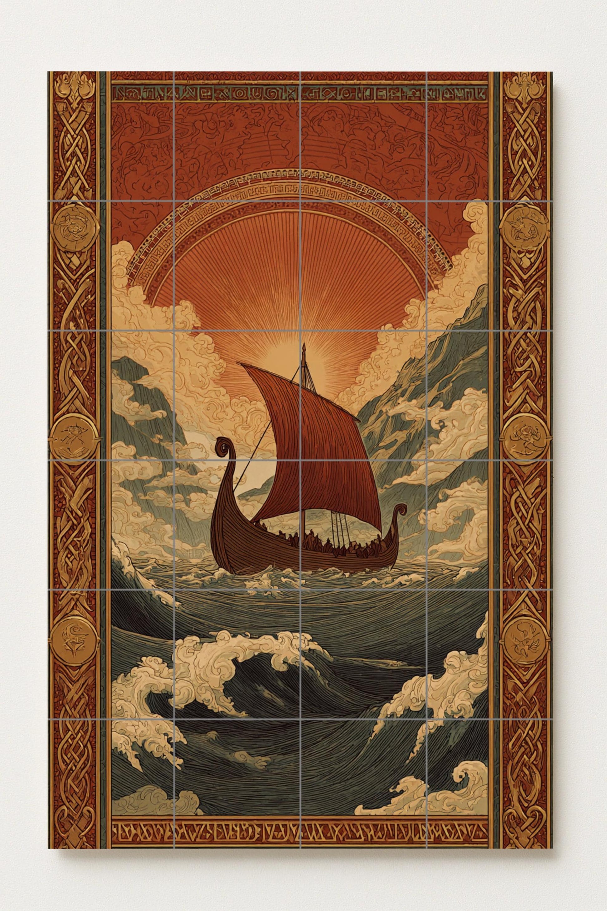 Viaje vikingo — Legends & Epic Art · Ceramic Tile Mural