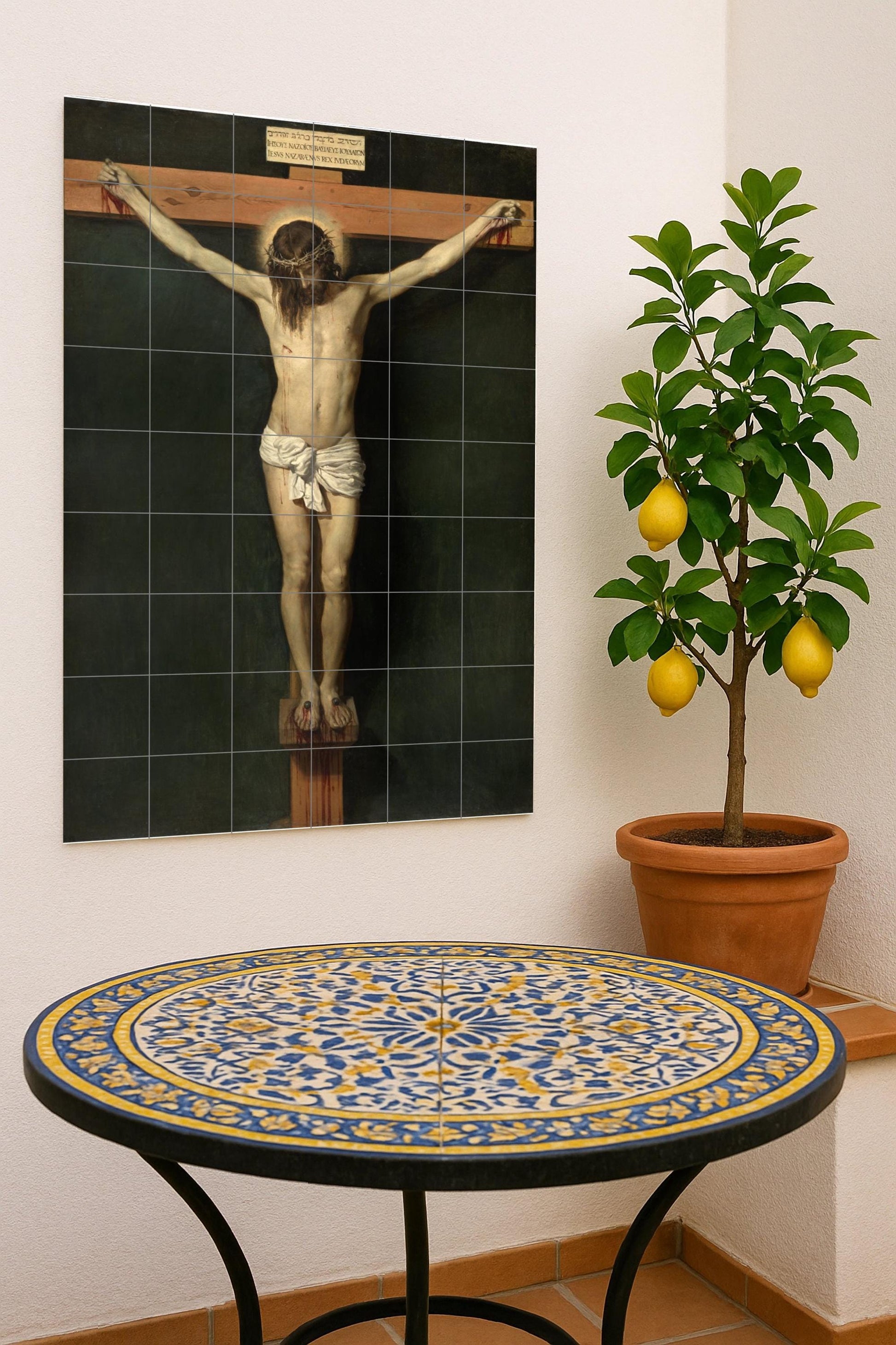 Crucifixion — Museum Art Reproduction · Ceramic Tile Mural