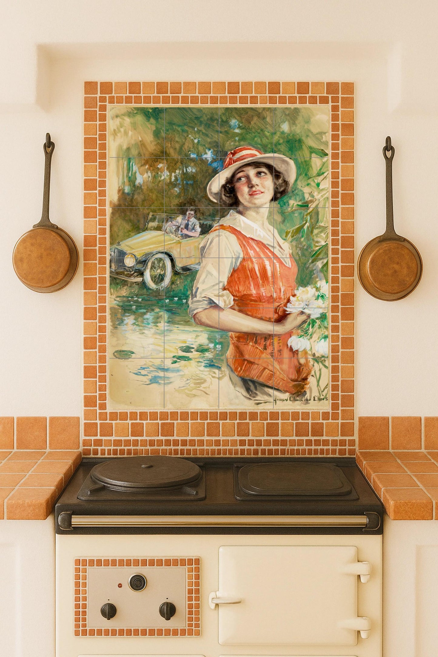 Escena romántica de verano