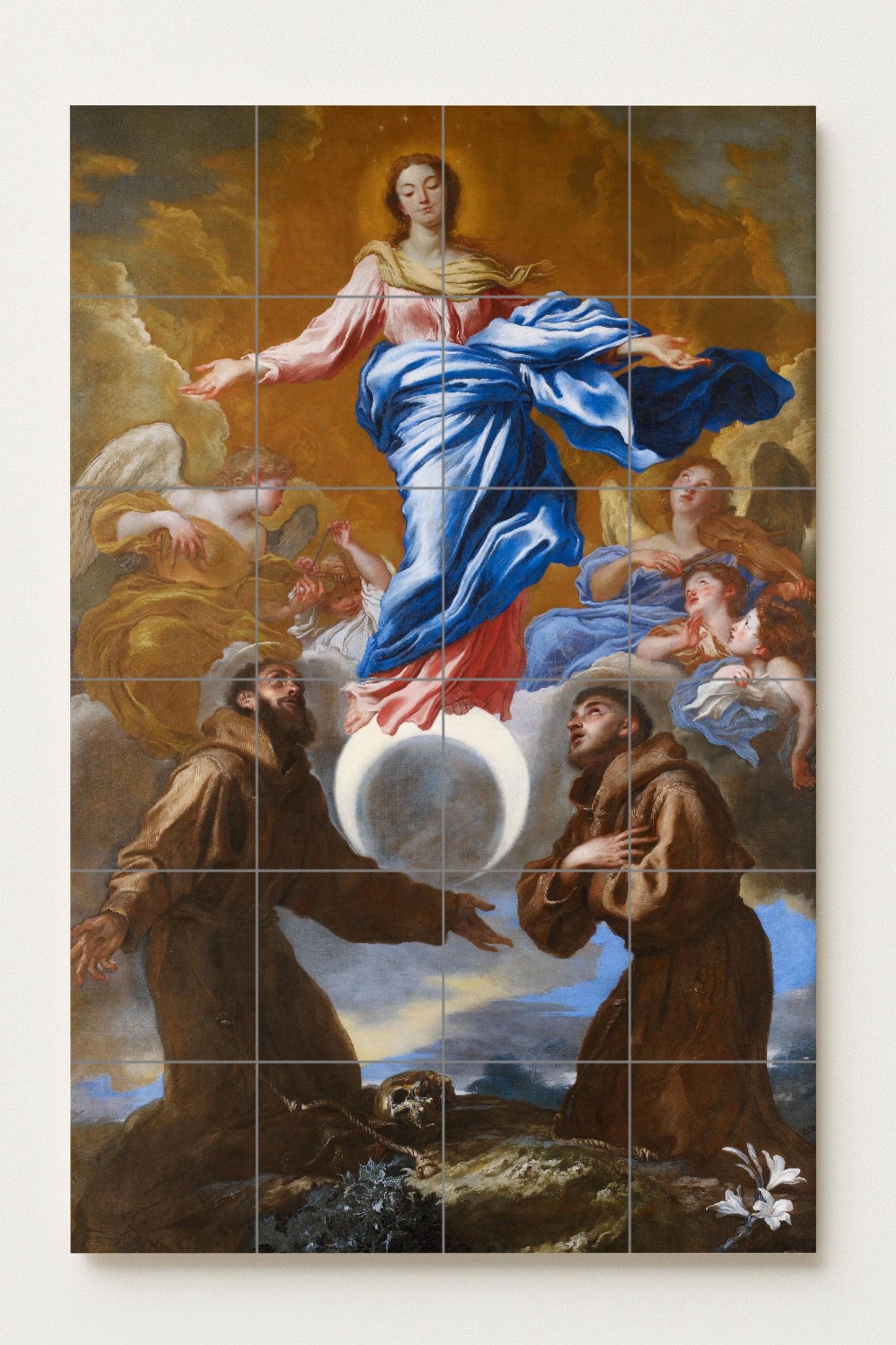 Inmaculada Concepción — Biblical Scene Mural · Tile Wall Art