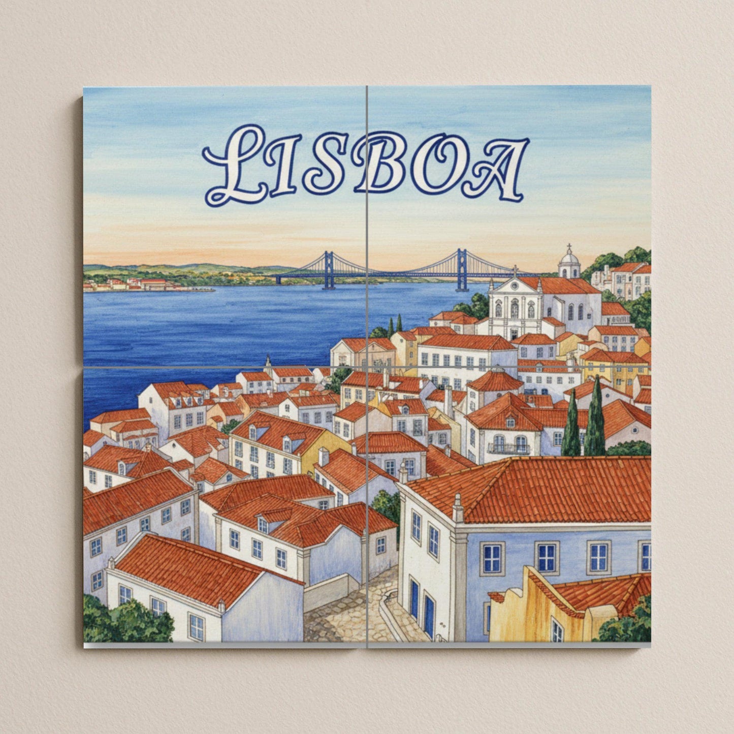 Ceramic Tile Mural: Lisbon — Cityscape in Tile