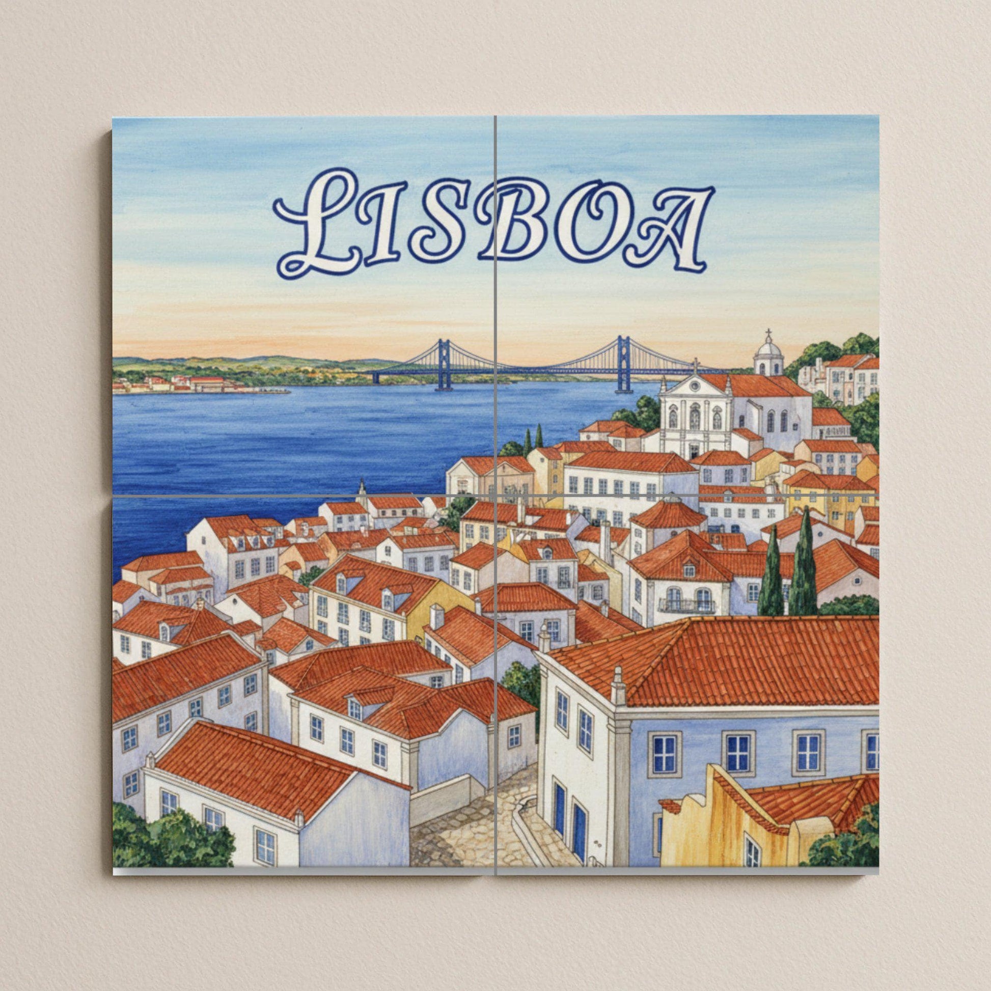 Ceramic Tile Mural: Lisbon — Cityscape in Tile