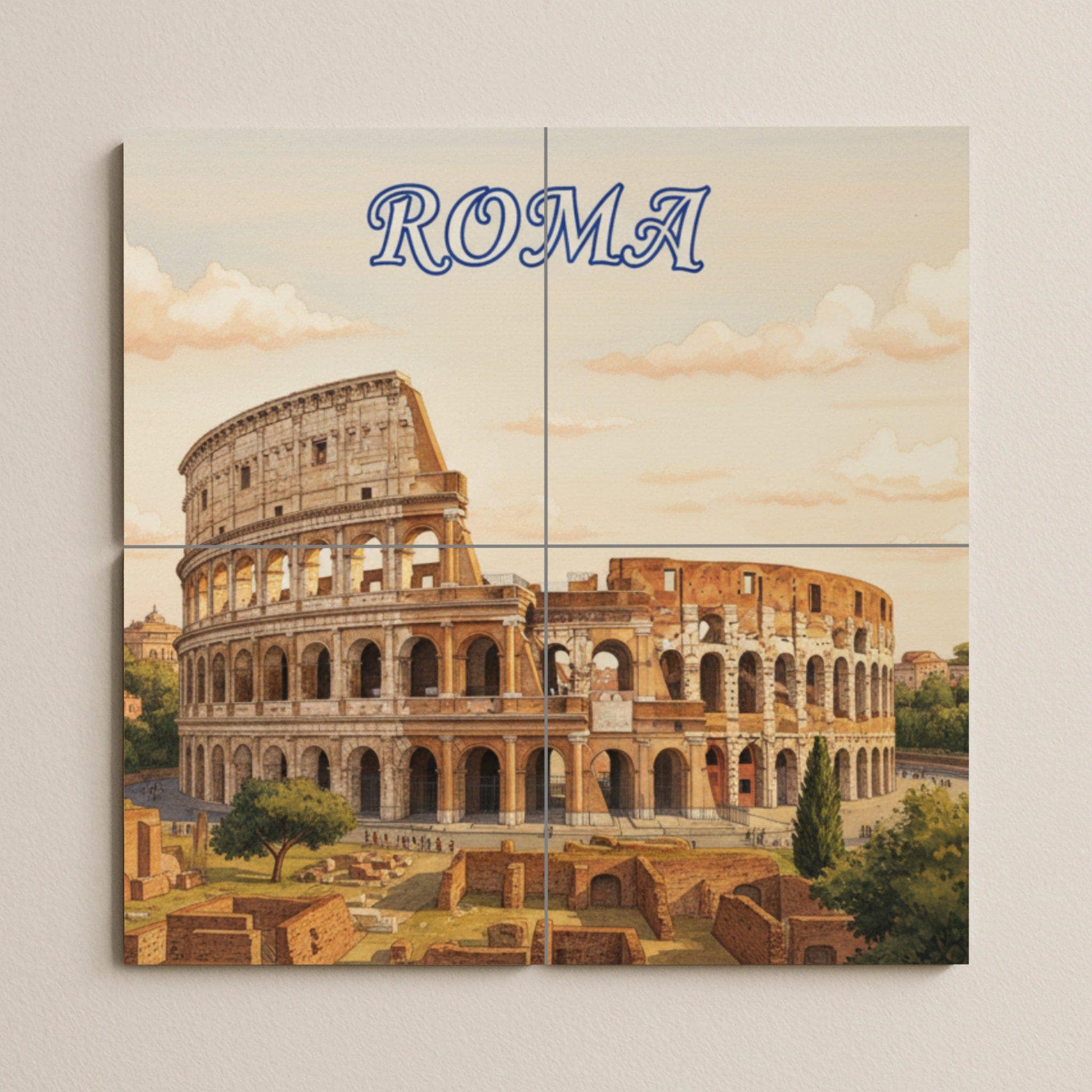 Du Coliseo de Rome — Fresque de Monument, Art Mural en Céramique