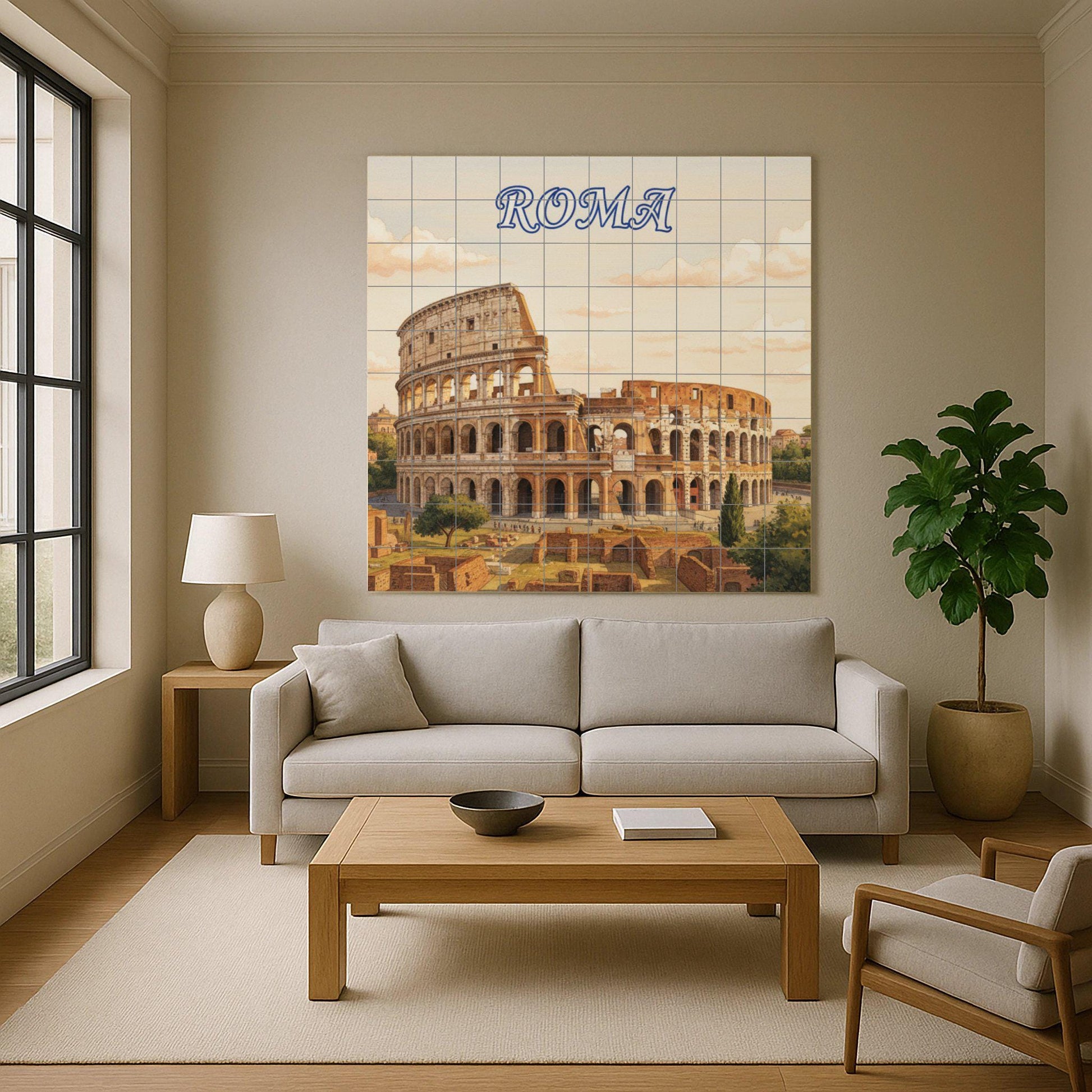 Du Coliseo de Rome — Fresque de Monument, Art Mural en Céramique