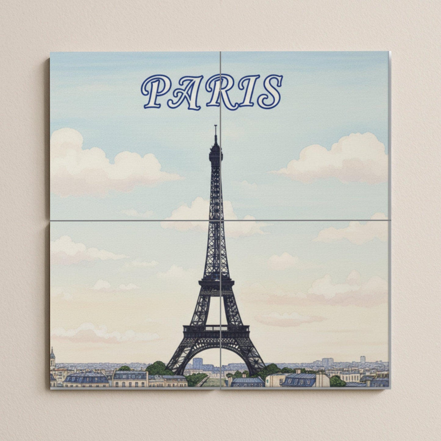 Tower Eiffel of Paris — Travel Wall Décor · Tile Wall Art