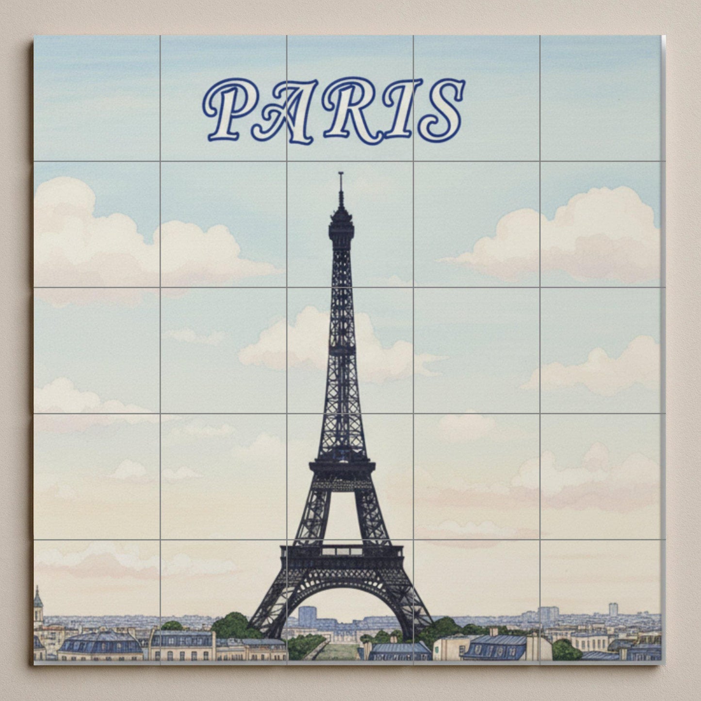 Tower Eiffel of Paris — Travel Wall Décor · Tile Wall Art