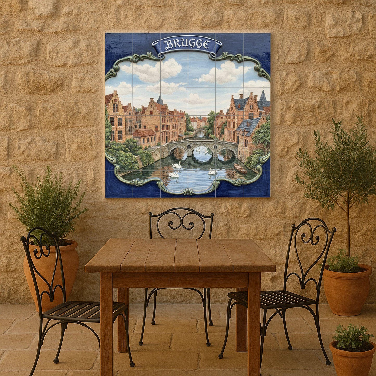 Del Canale di Bruges · Murale Ceramico — Murale di Monumenti
