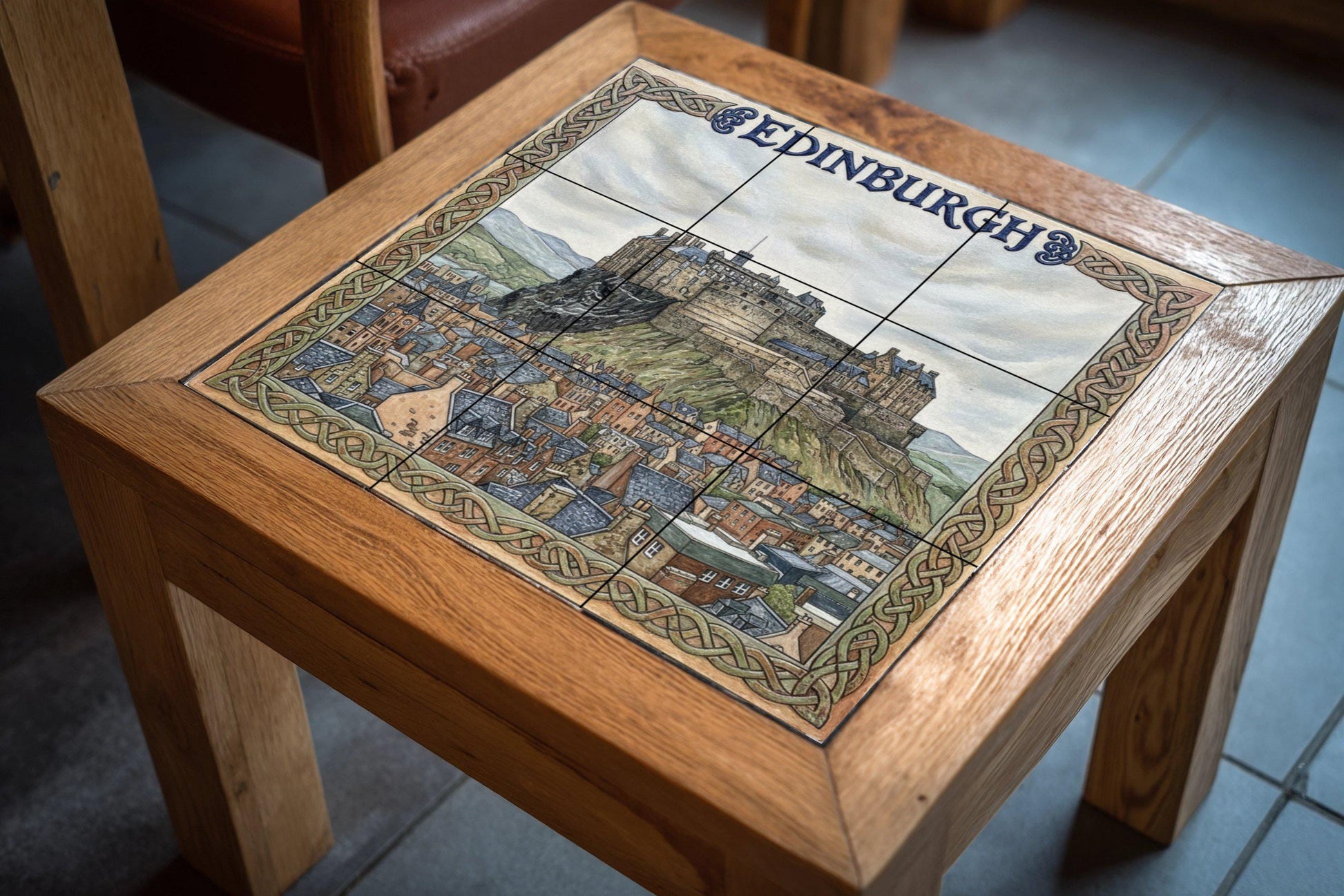 Fresque en Carrelage Cuadro du Château de Edimburgo — Fresque de Monument