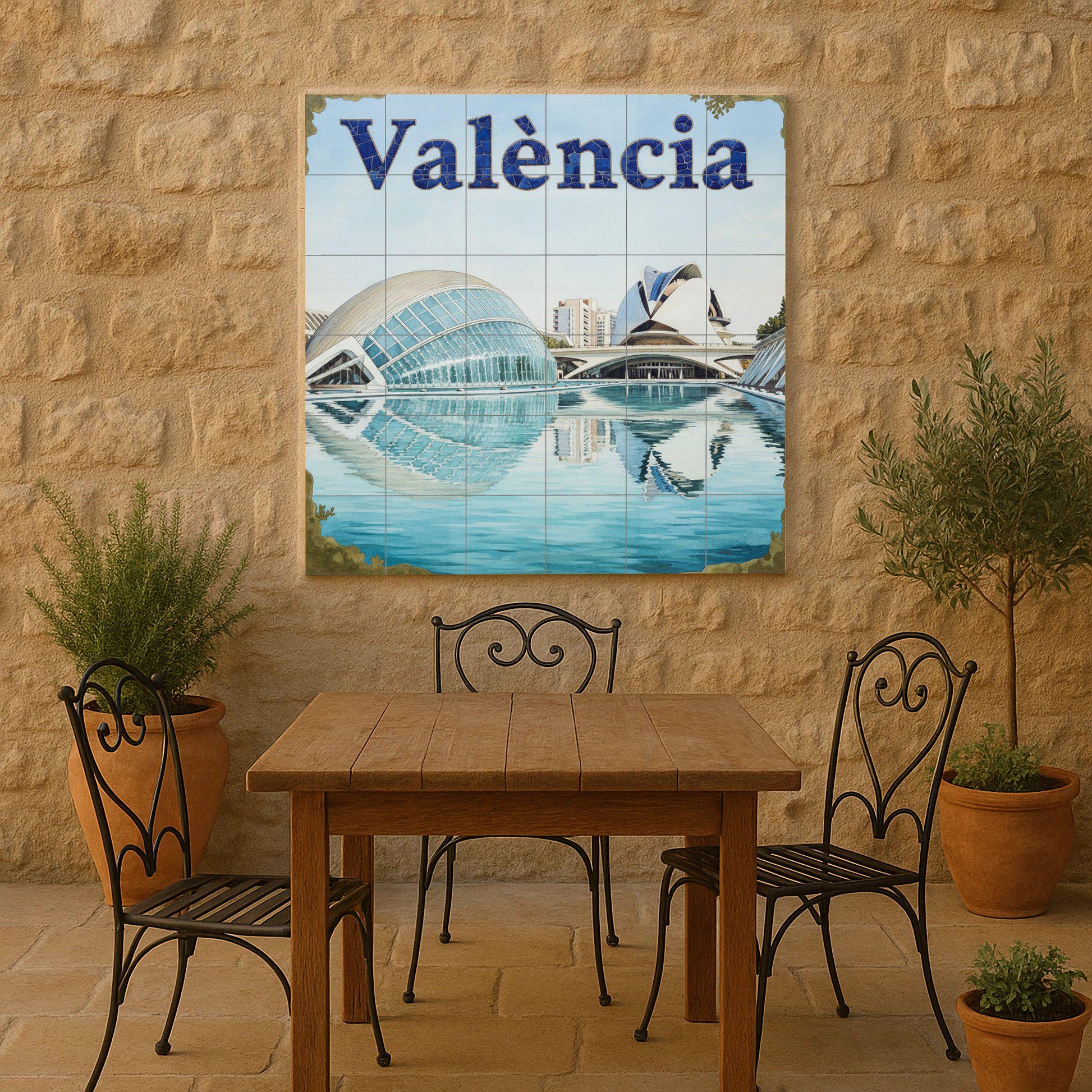 Arte mural de la Ciudad de las Artes y las Ciencias de Valencia