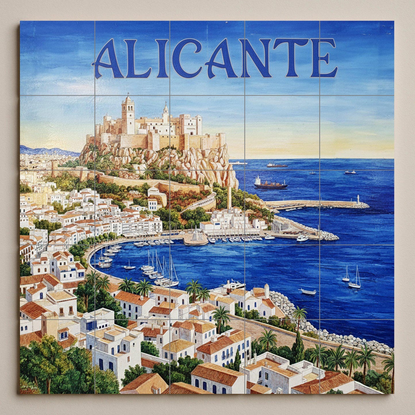 Alicante · Ceramic Wall Mural — Cityscape in Tile