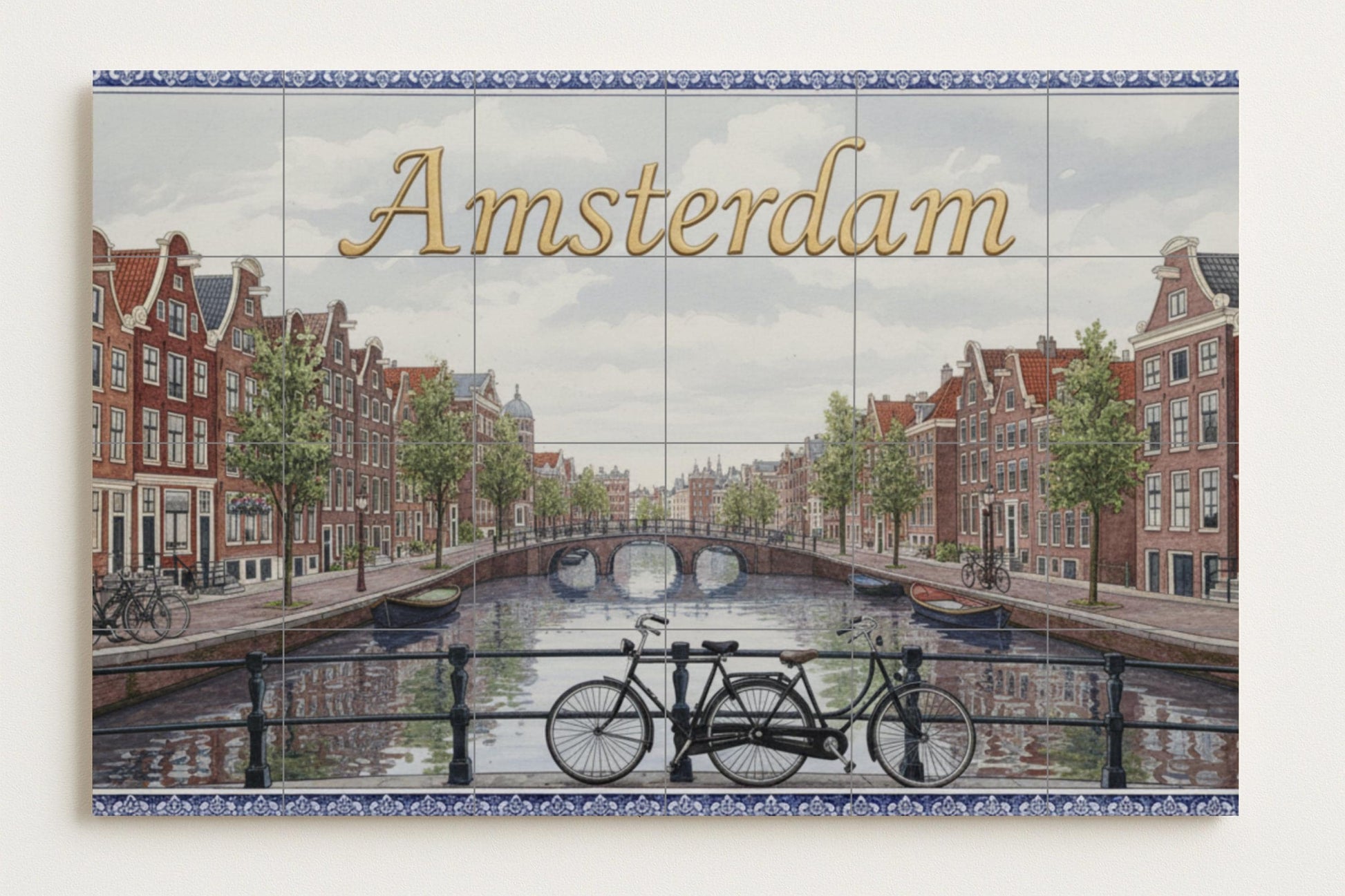 Ámsterdam — Canal y bicicleta