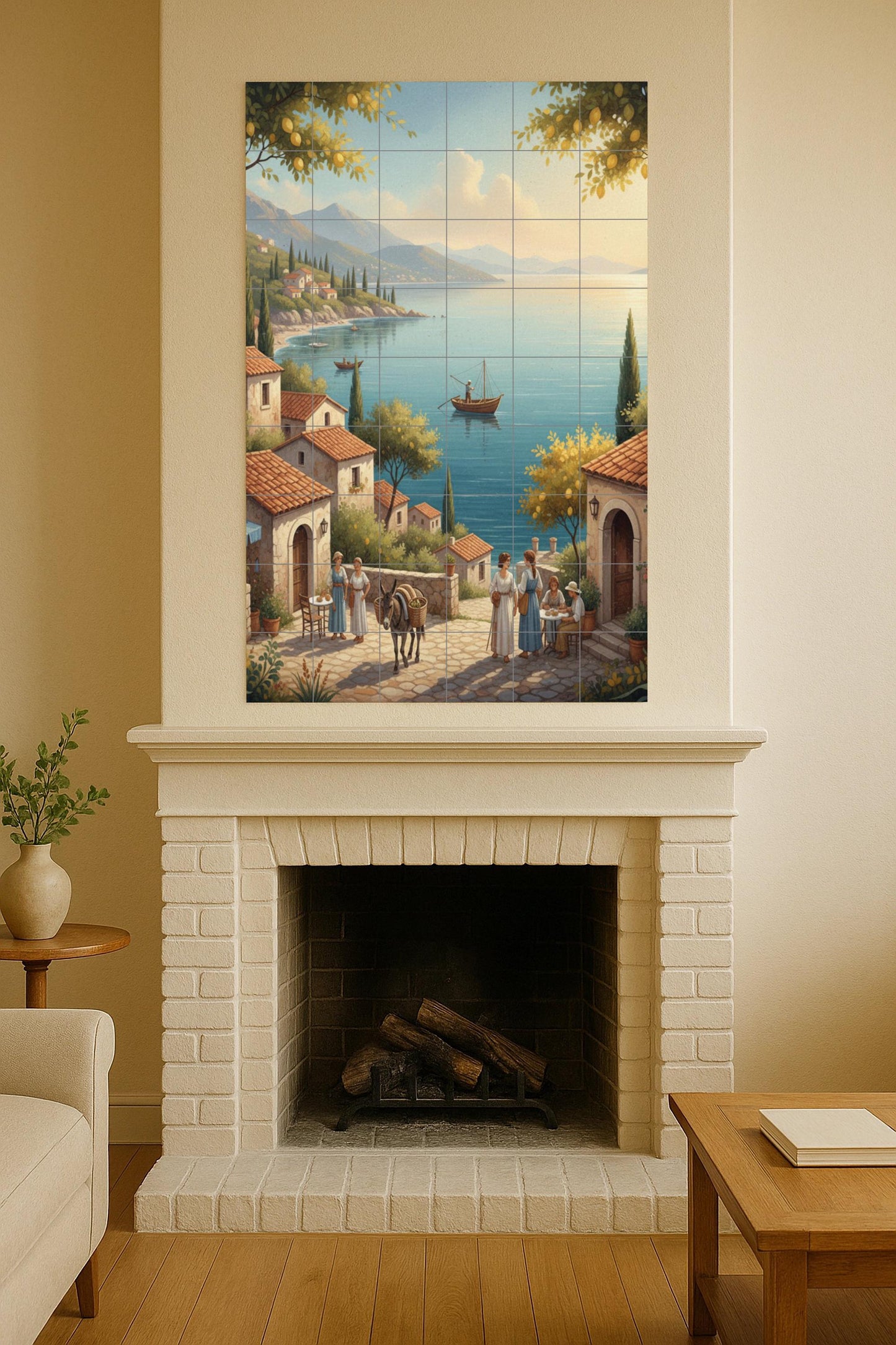 Ceramic Tile Mural: Mañana in the Mediterranean — Maritime Tile Art