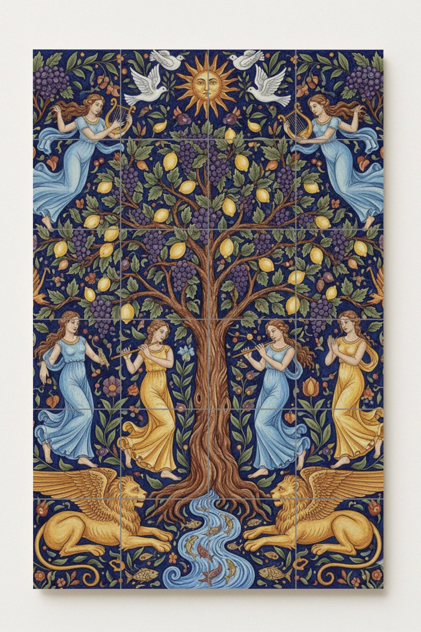 Árbol de la Vida — Ángeles, grifos y símbolo solar